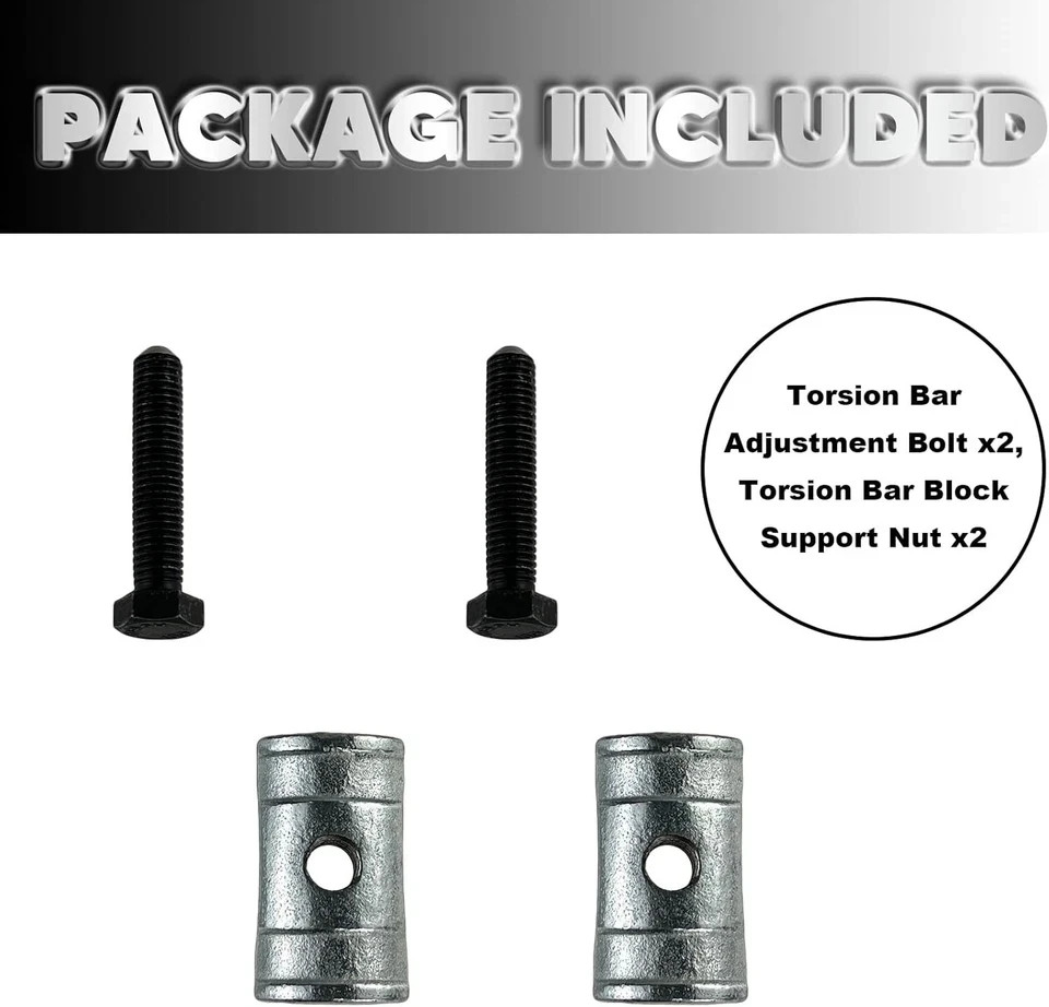 Torsion Bar Adjustment Bolt and Lock Nut Fit for Chevrolet Silverado Tahoe GM…