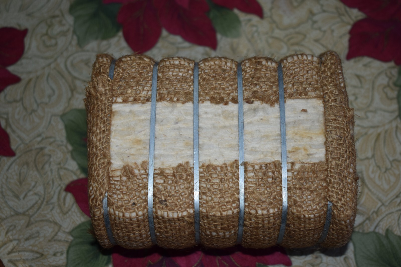Vintage Souvenir Real Mini Cotton Bale From The Texas Young Farmers Area 2 1982 