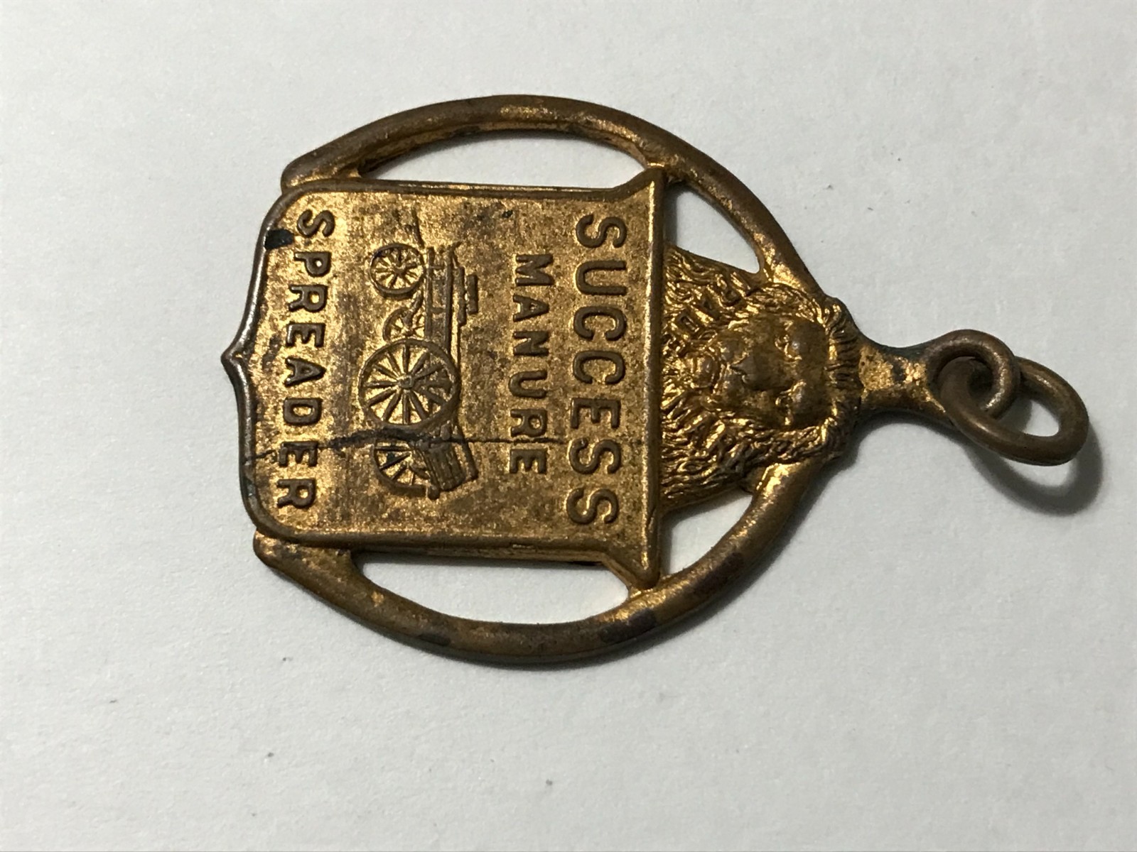 The Success Manure Spreader Kemp & Burpee Syracuse NY Advertising Watch Fob RJ96