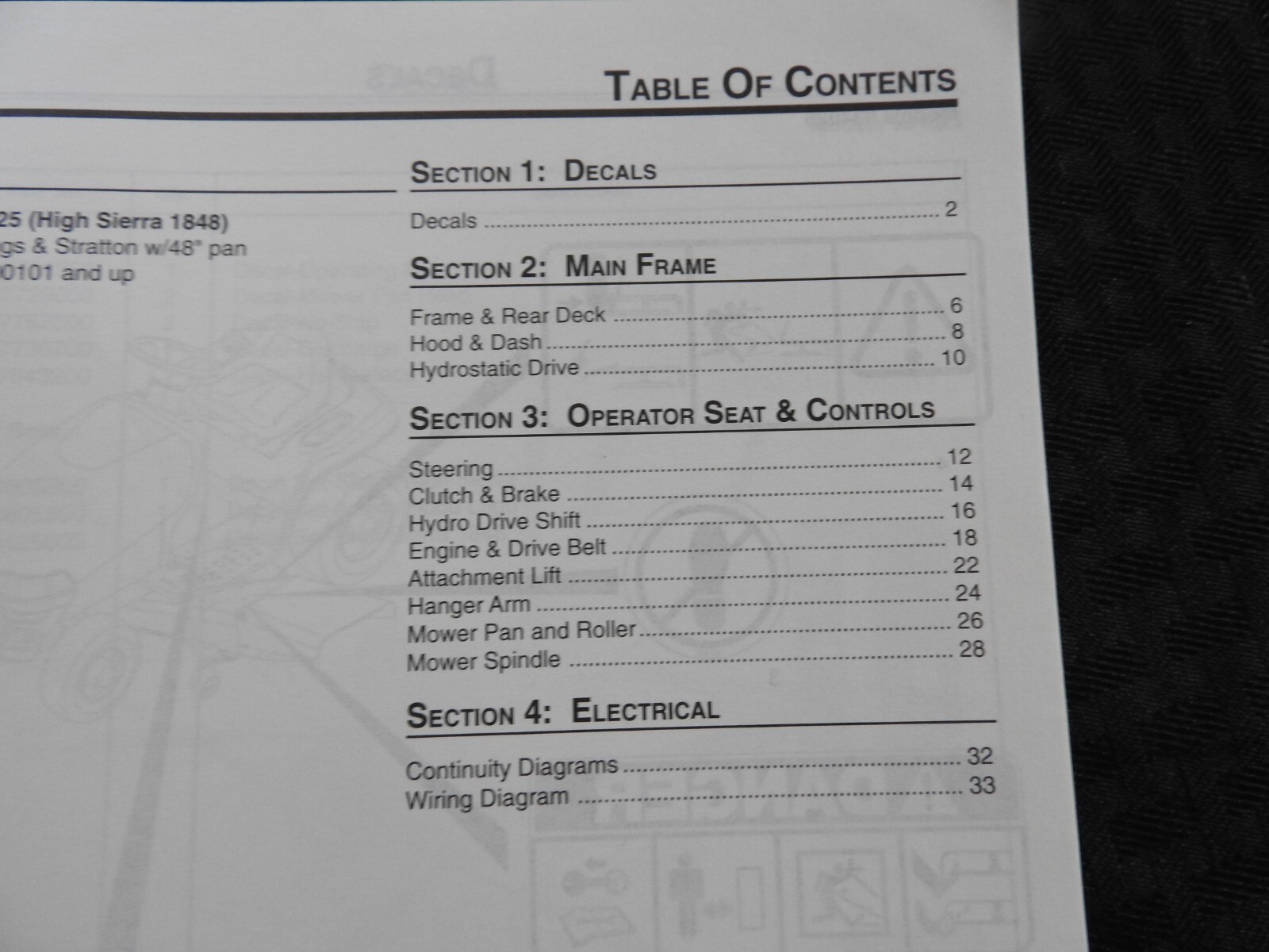 ARIENS HIGH SIERRA 025-1848 934 SERIES LAWN TRACTOR PARTS CATALOG MANUAL