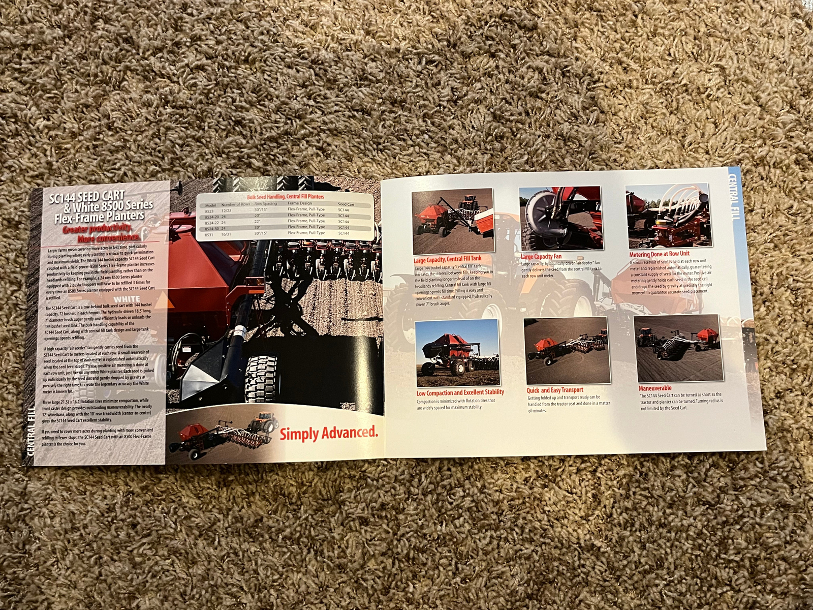 WHITE AGCO PLANTERS BULK SEED HANDLINGBCENTRAL FILL PLANTERS BROCHURE
