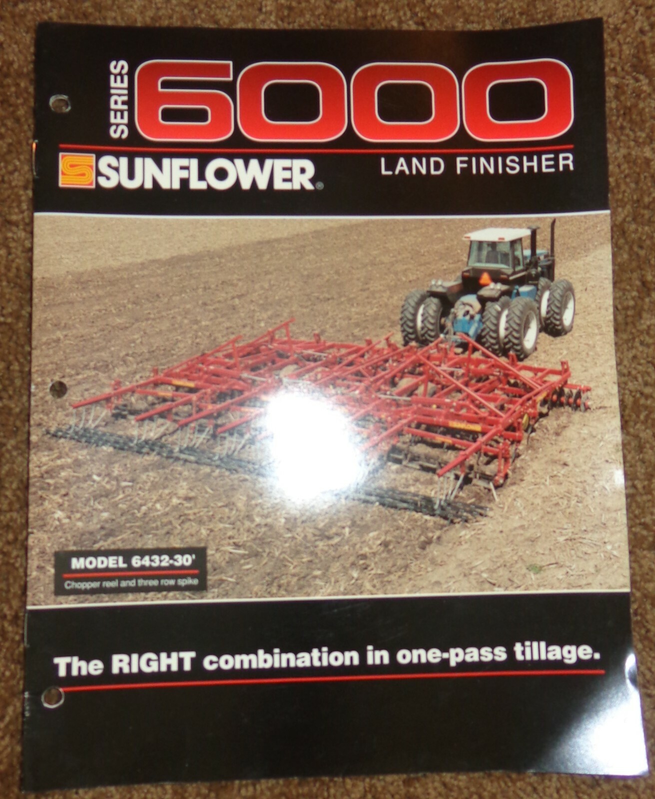 ADVERTISEMENT FOR SERIES 6000 SUNFLOWER LAND FINISHER MODELS 6432-30 6332 6220