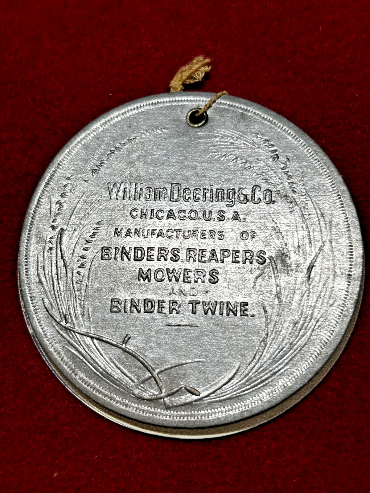 1893 Columbian Exposition – William Deering & Co. Advertising Disks