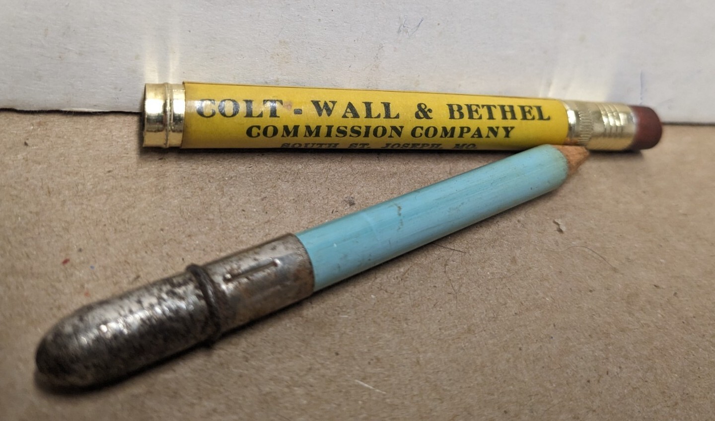 Vintage Colt-Wall & Bethel Commission Co. St. Joseph Missouri Mo Bullet Pencil
