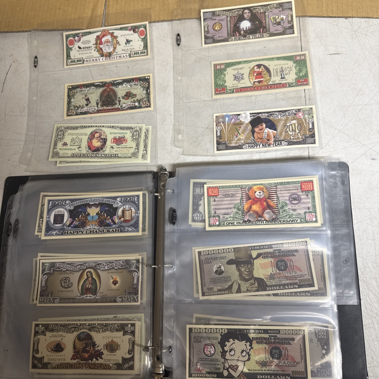Huge Collection of 200+ Million Dollar Bills Mixed Themes /
