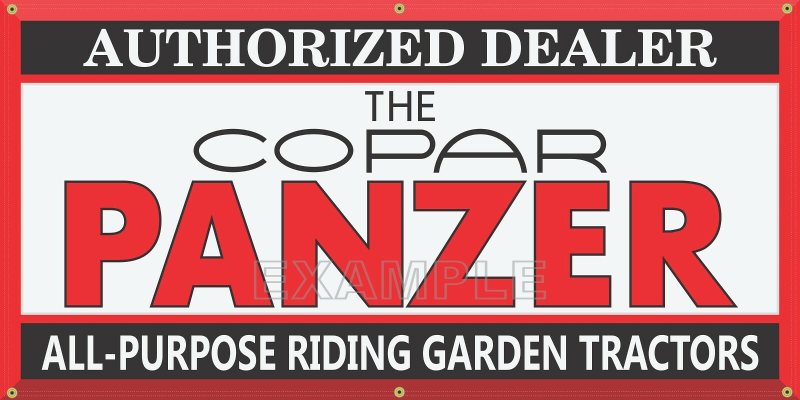 COPAR PANZER GARDEN TRACTORS EQUIPMENT DEALER VINTAGE SIGN REMAKE BANNER