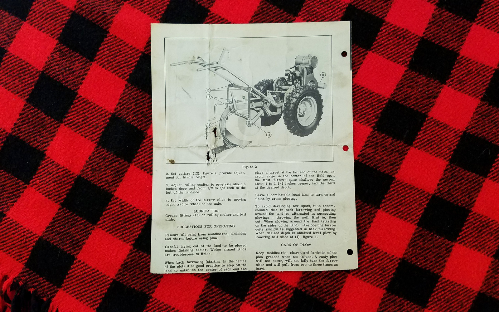1950s Wards Power Plow Trac Garden Tractor Plow Manual Brochure