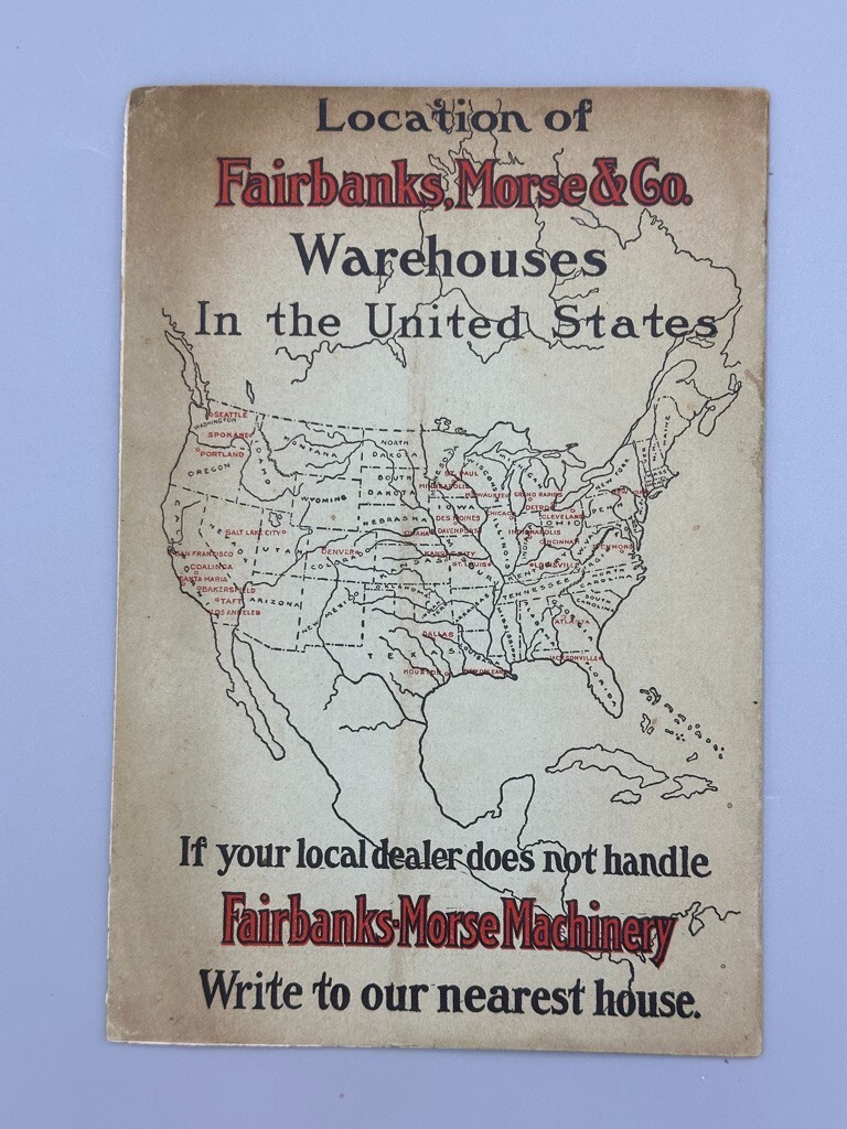 1910 FAIRBANKS MORSE Farm Advertising STOCK SCALES Pump ENGINES Windmill CATALOG