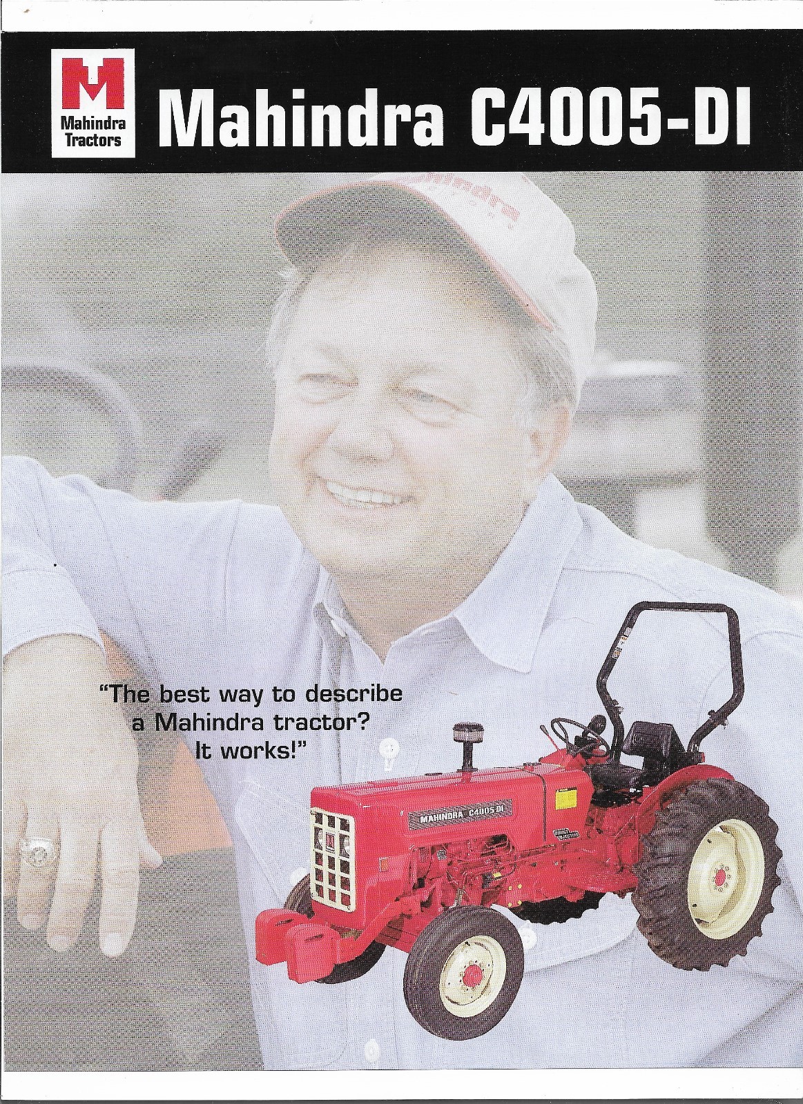 Original Mahindra C4005DI Tractor Dealer Sales Brochure Spec Specification Sheet