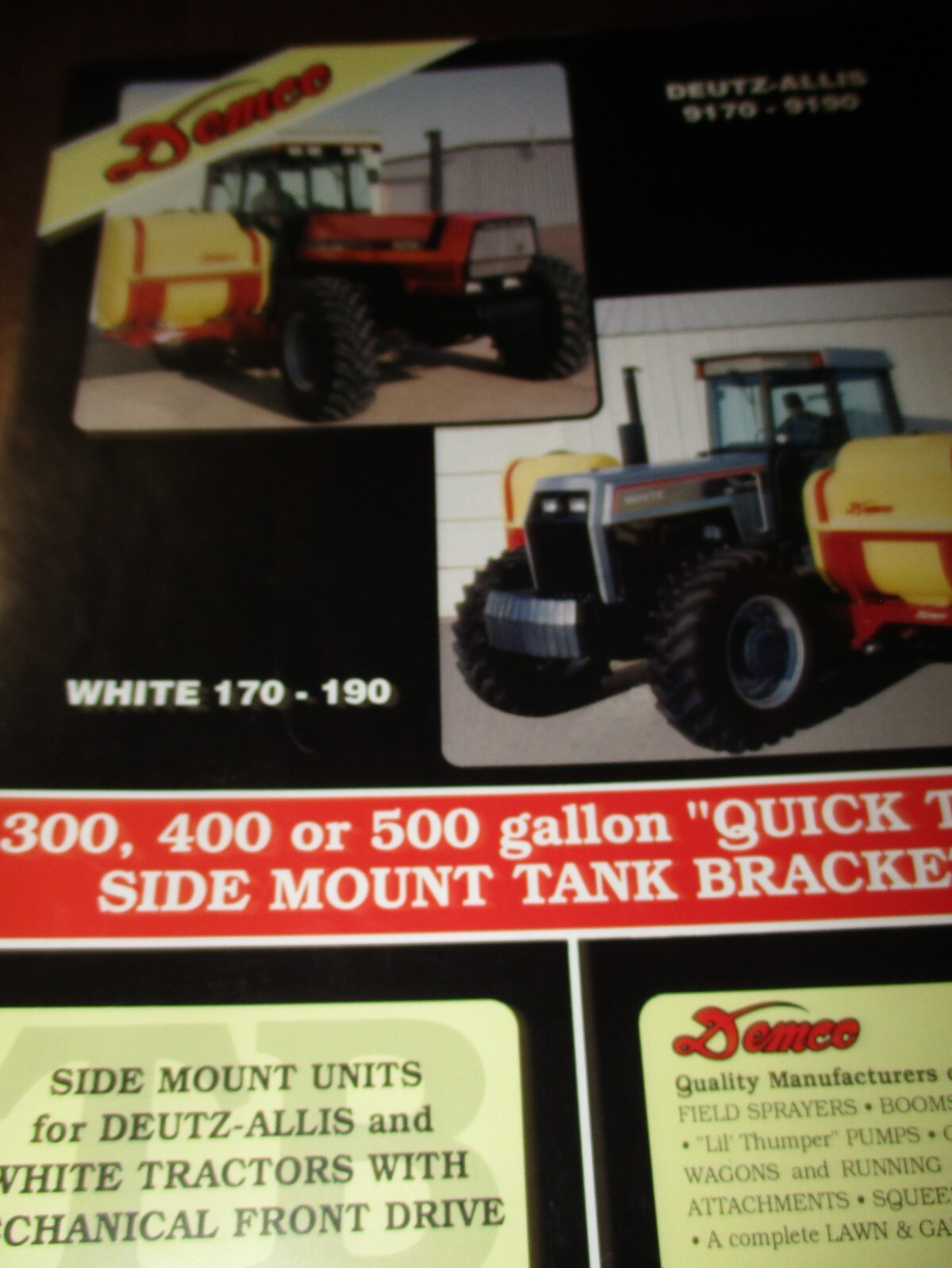 Demco Sprayers Sales/Specifications Brochures, 4 items, 1992, -1995