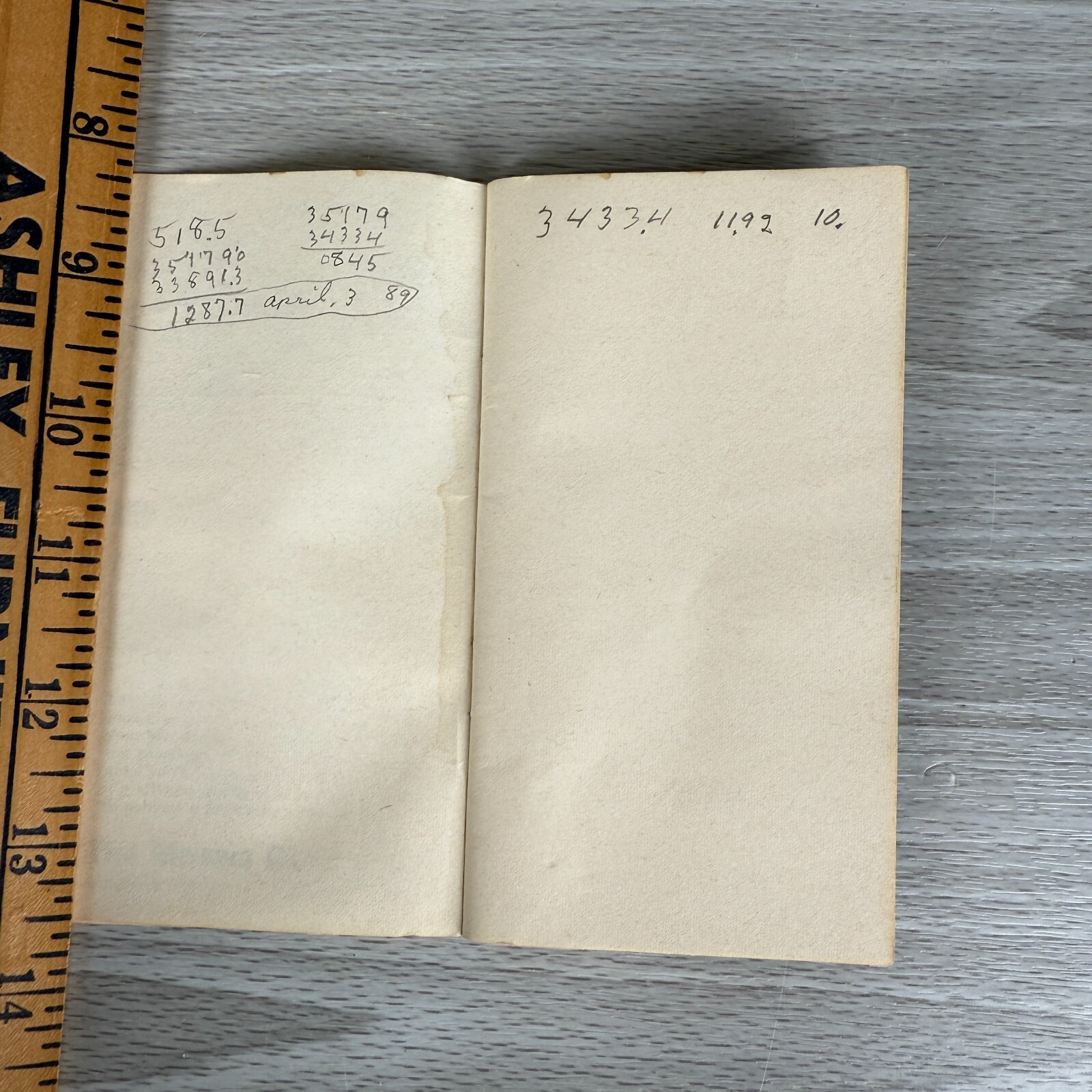 Vtg Notebook 1963 MOEWS Farm Modern Memo Ag Mini Booklet USED w/ WRITING