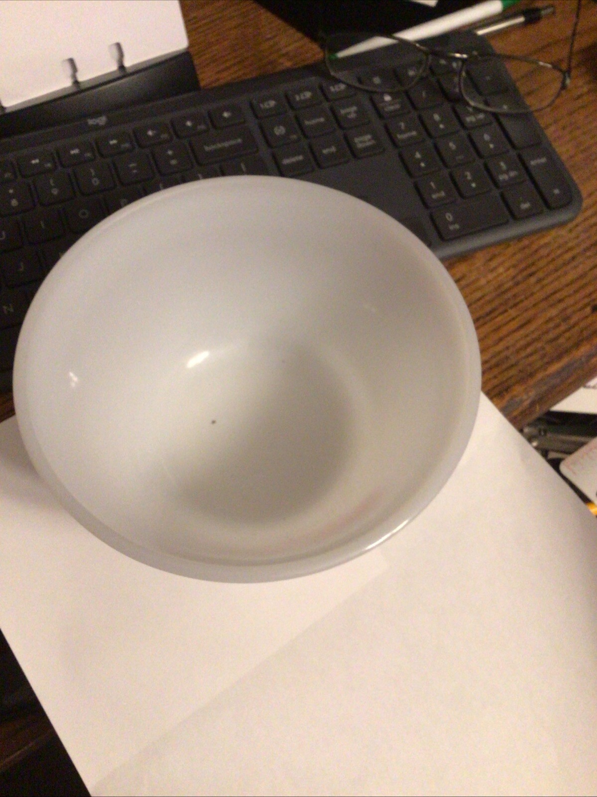 6” DIA. FEDERAL GLASS BOWL DARWIN FARMERS CO OP ELEVATOR 1969 B J Kelly