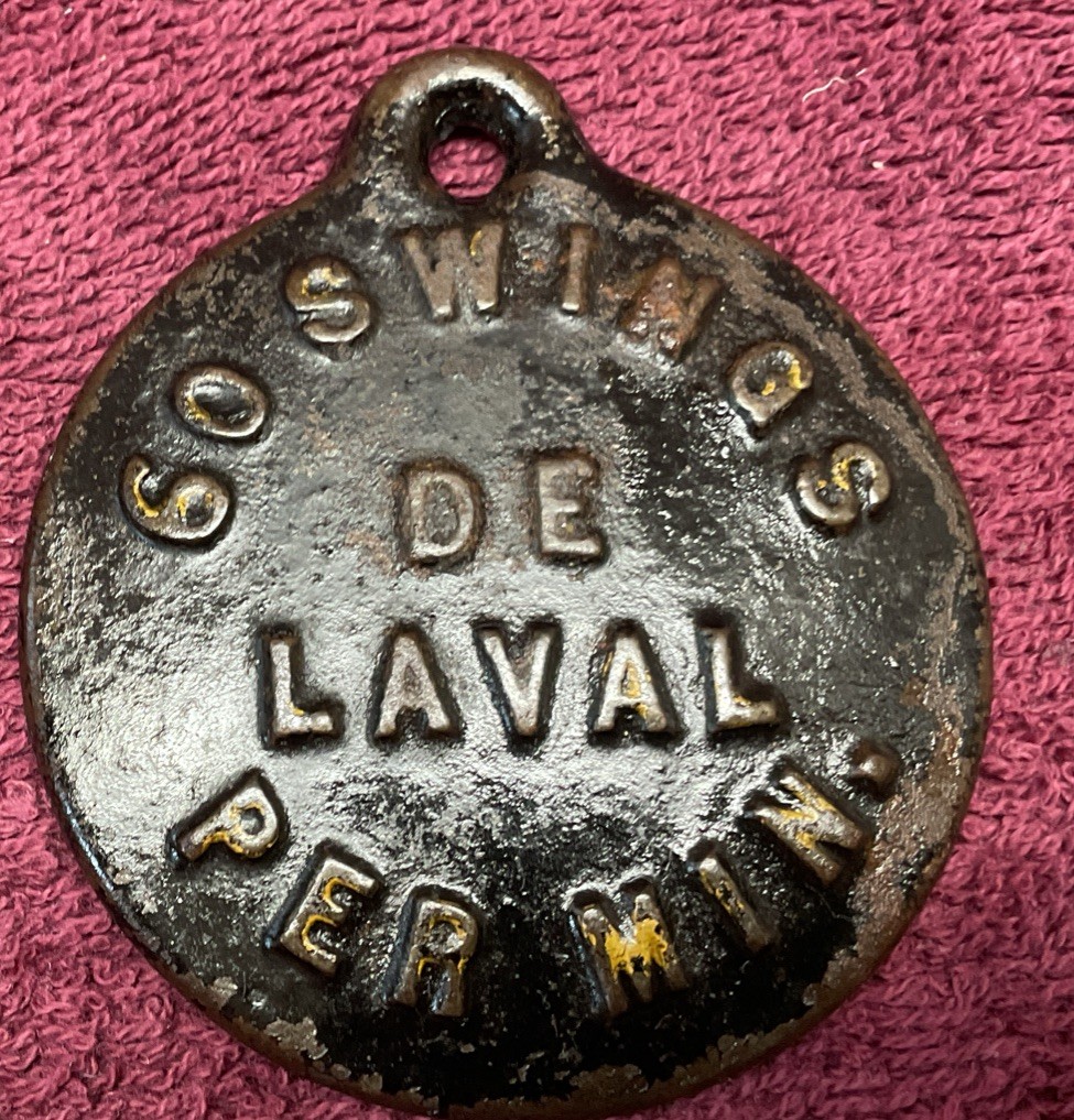 Vintage De Laval Cast Iron Cream Separator Timing Pendulum 60 Swings Rare!