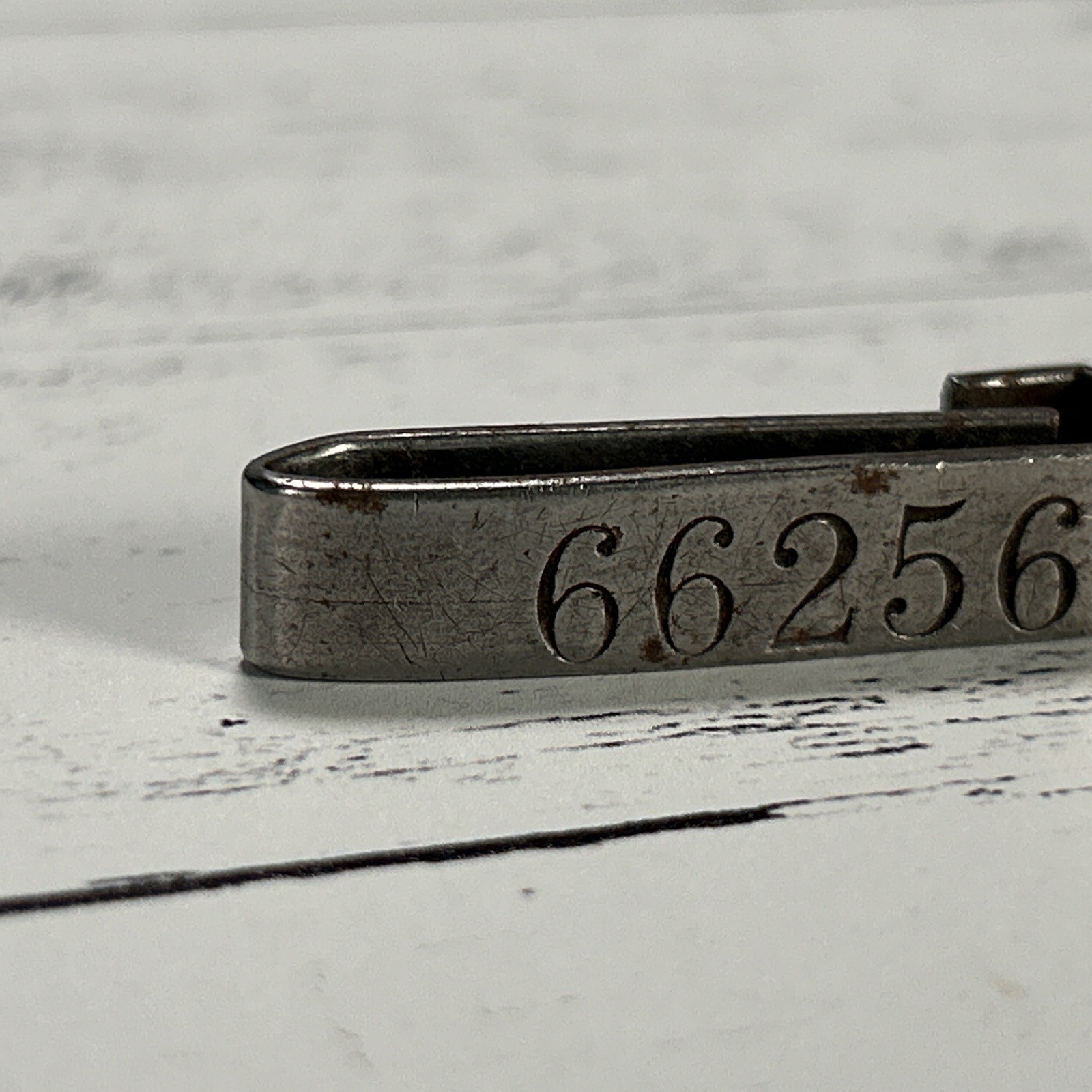 Antique Livestock Ear Tag Michigan USA December 25 1923 Patent Steel Metal