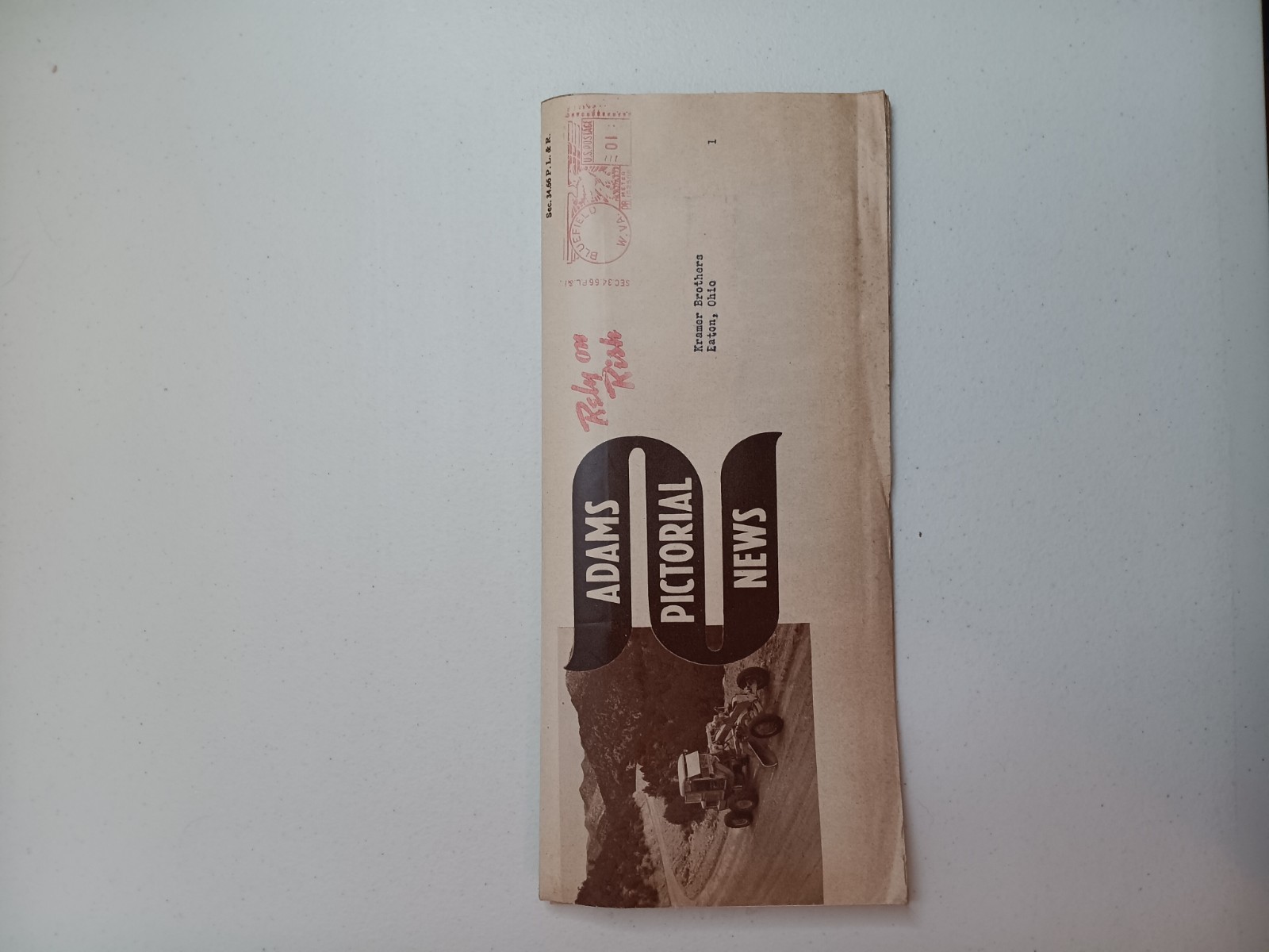 Adams Road Machinery Pictorial News Sales Brochure Advertising Mailer
