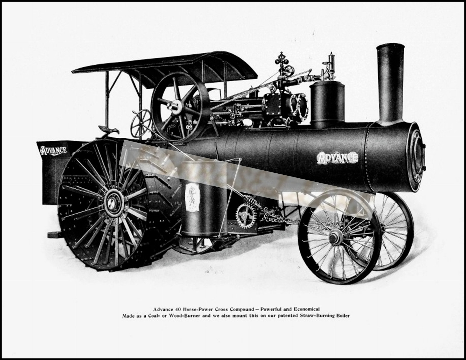Advance Tractor Company Vintage Reproduction Photograph Print 8.5×11 inches