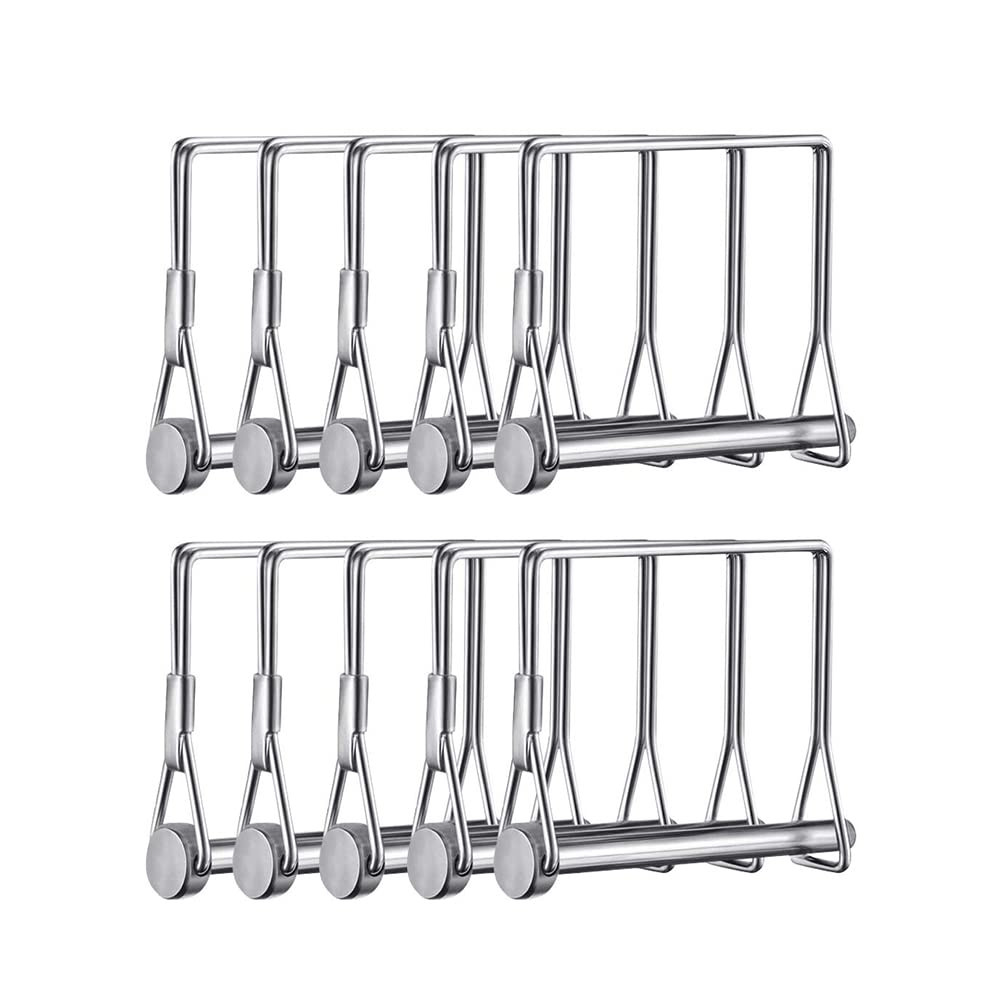 10 Pcs 1/4 Inch Wire Lock Pin 4 Inch Long Trailer Coupler Pin PTO Pin Heavy Duty