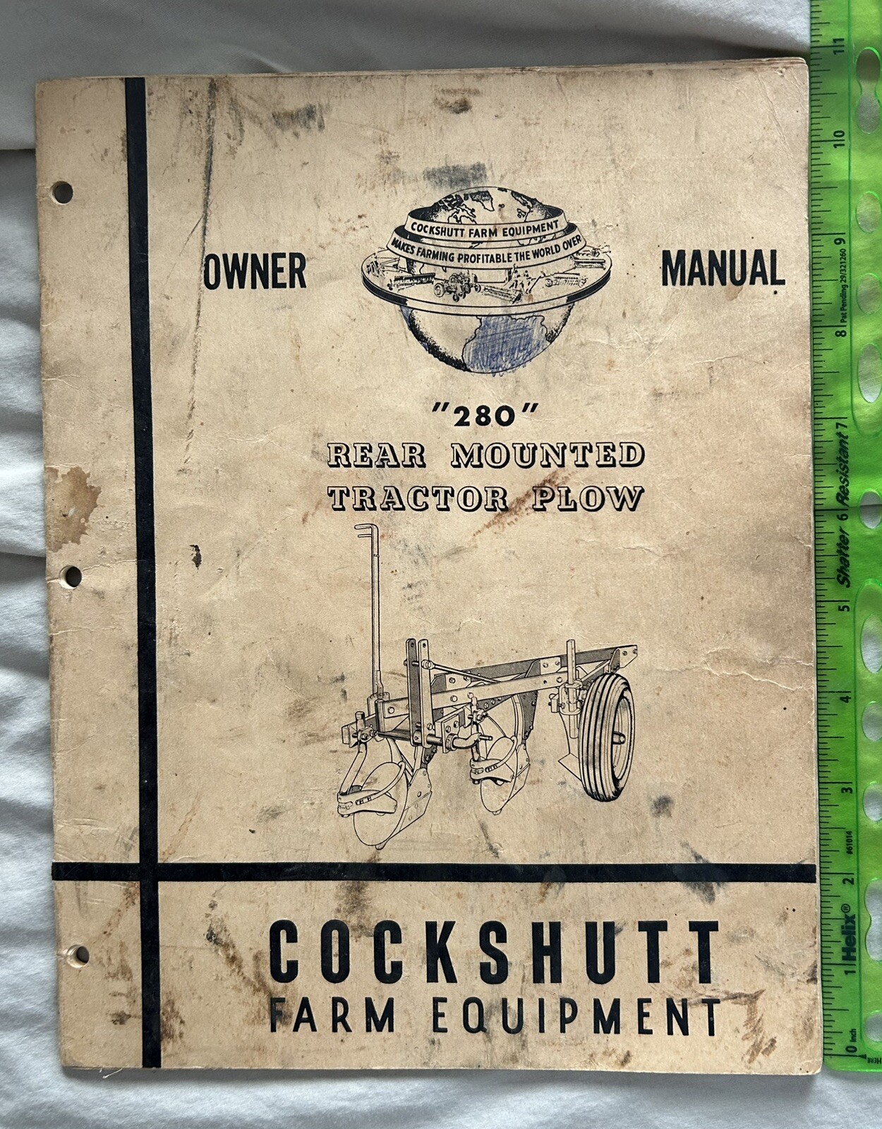 Vintage Cockshutt Farm Equipment 280 Rear Mounted Tractor Plow Owner Manual