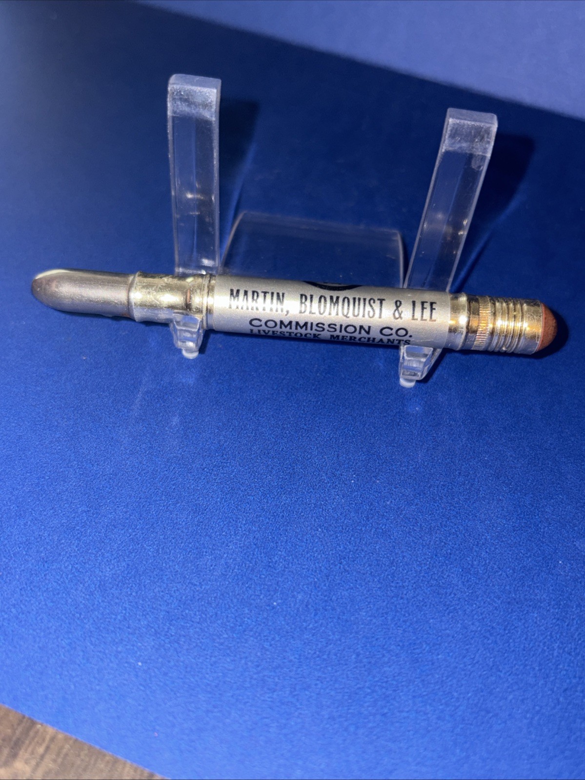 Martin Blomquist & Lee Livestock Merchants Kansas City Stockyards Bullet Pencil