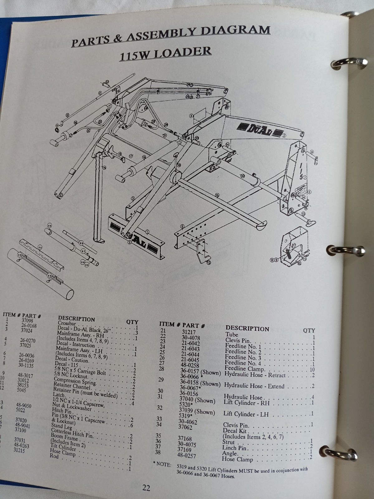 2 DUAL Loader For Tractors Owners Manual 115, 145, 155, 165