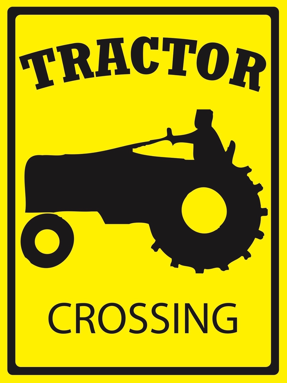 TRACTOR…CROSSING – SIGN- #PS-491/92…LARGE