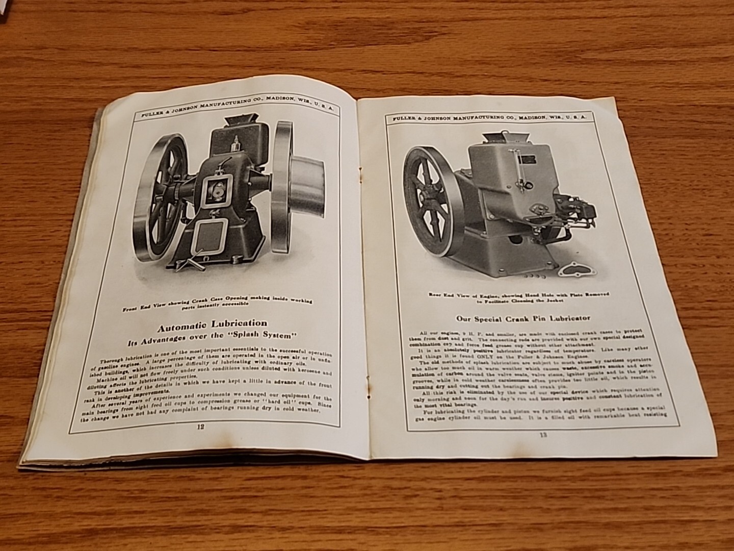 Fuller Johnson Double Efficiency Gasoline Engines Madison WI
