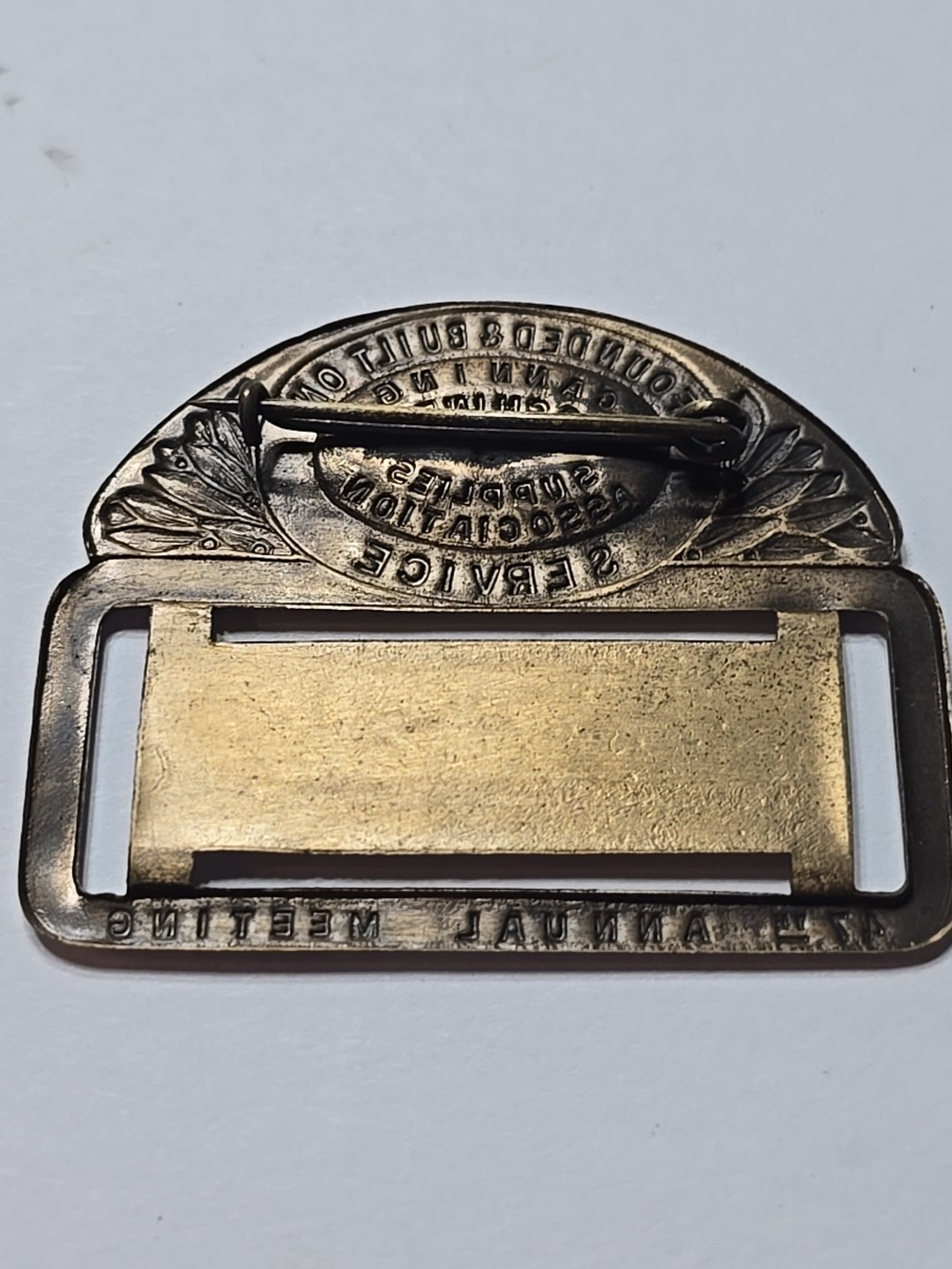 Vintage Canning Machinery & Supplies Ass. 47th Annual Meeting Pin/Name Tag Hold
