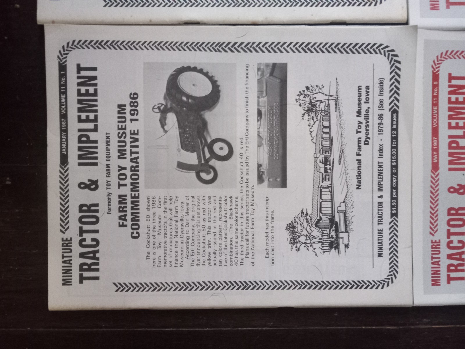 Vintage Miniature Tractor & Implement Magazine Lot Of 12 January to December 87