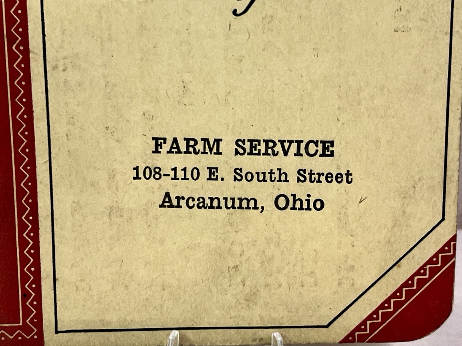 Vintage 1946 1947 Farmers Pocket Ledger Book Farm Service Arcanum Ohio Calendar