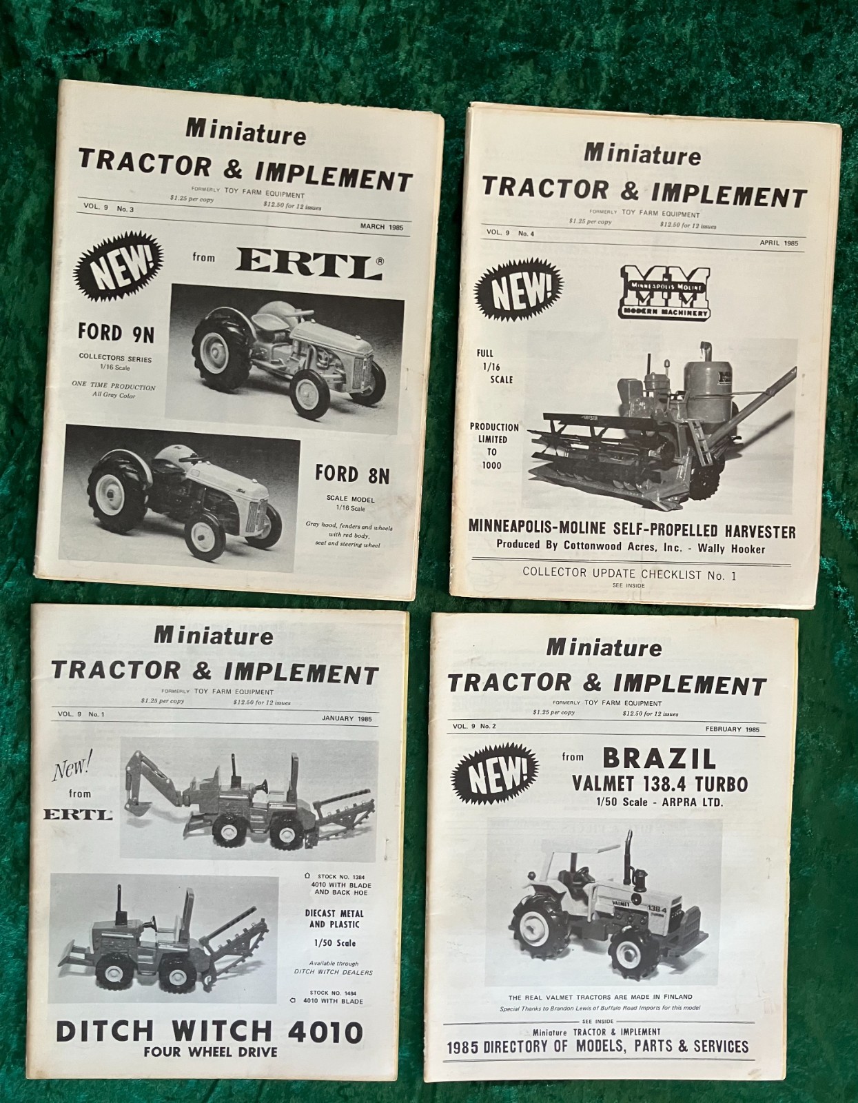 Vintage Miniature Tractor & Implement Magazine Lot January-November 1985 (no Aug