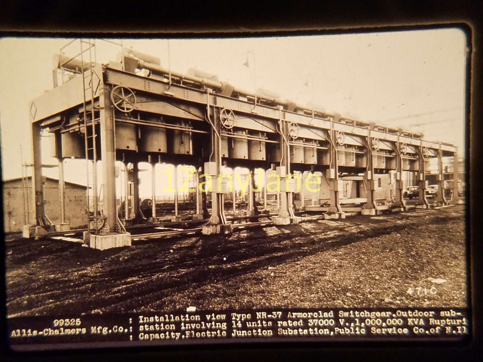 AC1006 35mm Slide of an Allis-Chalmers from MEDIA ARCHIVES OUTDOOR SUBSTATION