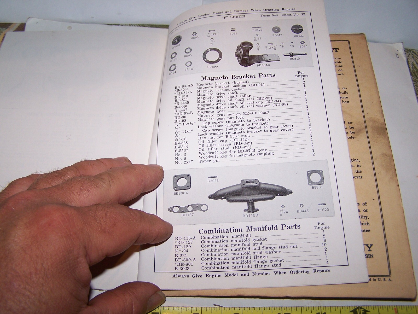 WAUKESHA FC Tractor Engine Power Unit Parts Book List Hit Miss Gas Engine Steam