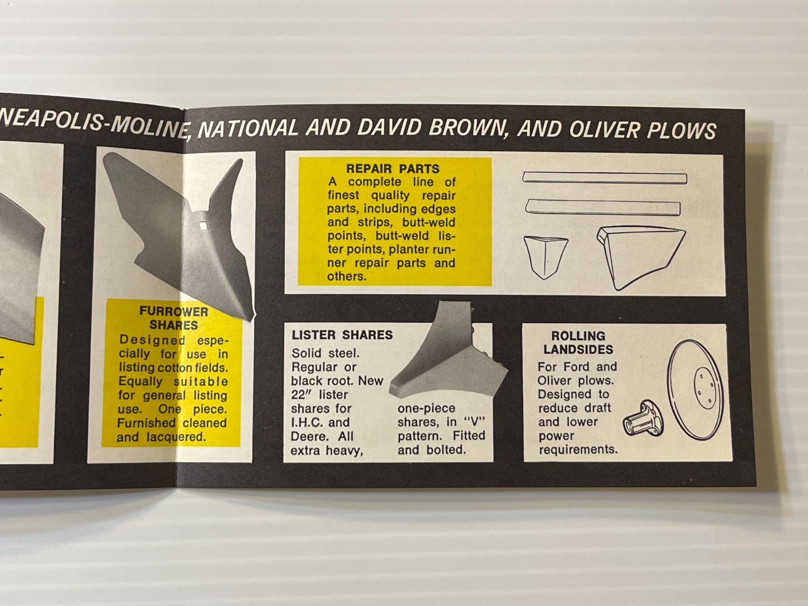 Star Plow Parts Catalog – Original Print Brochure *1950s* – Carpentersville, ILL