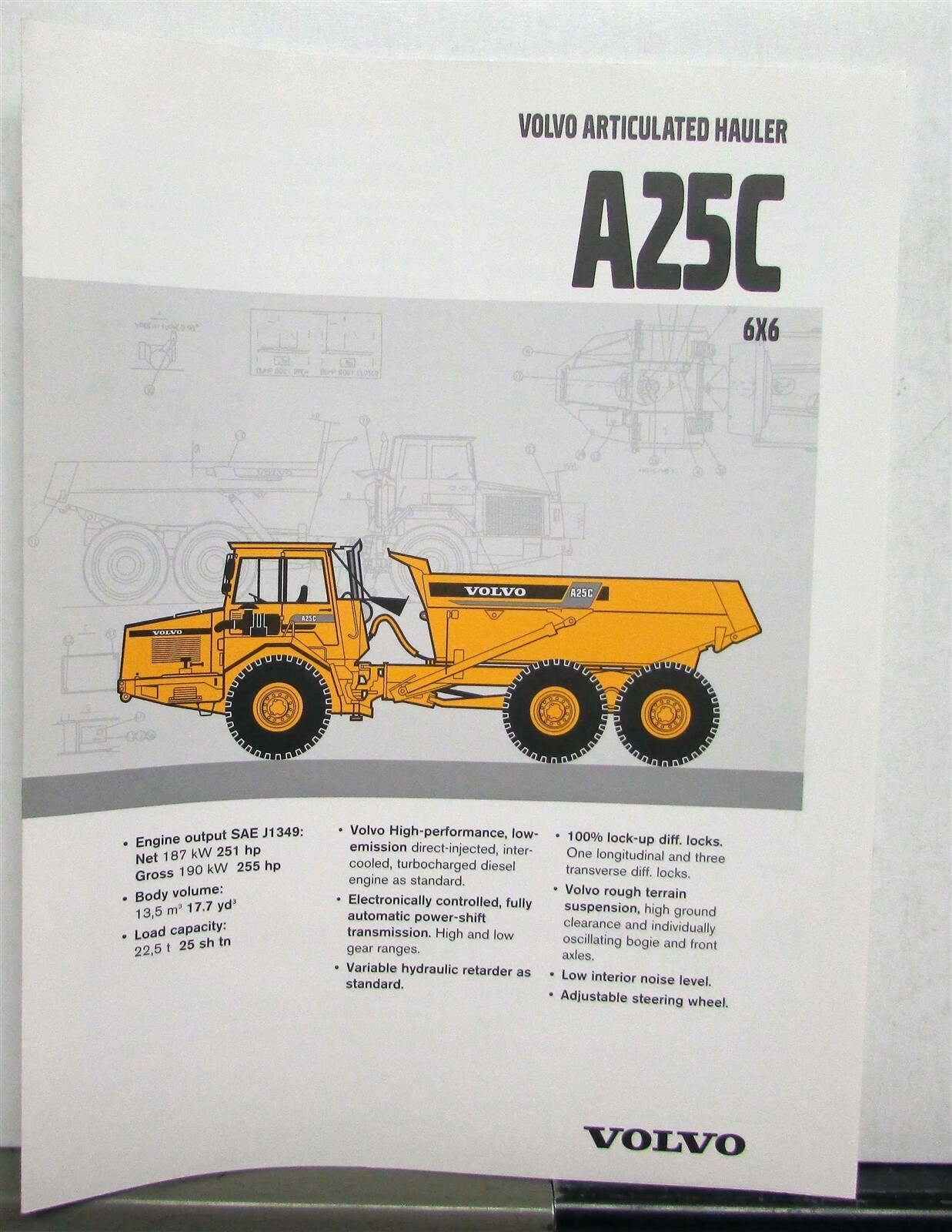 1997 VOLVO BM Wheel Loaders Specifications Construction Sales Tri-Folder