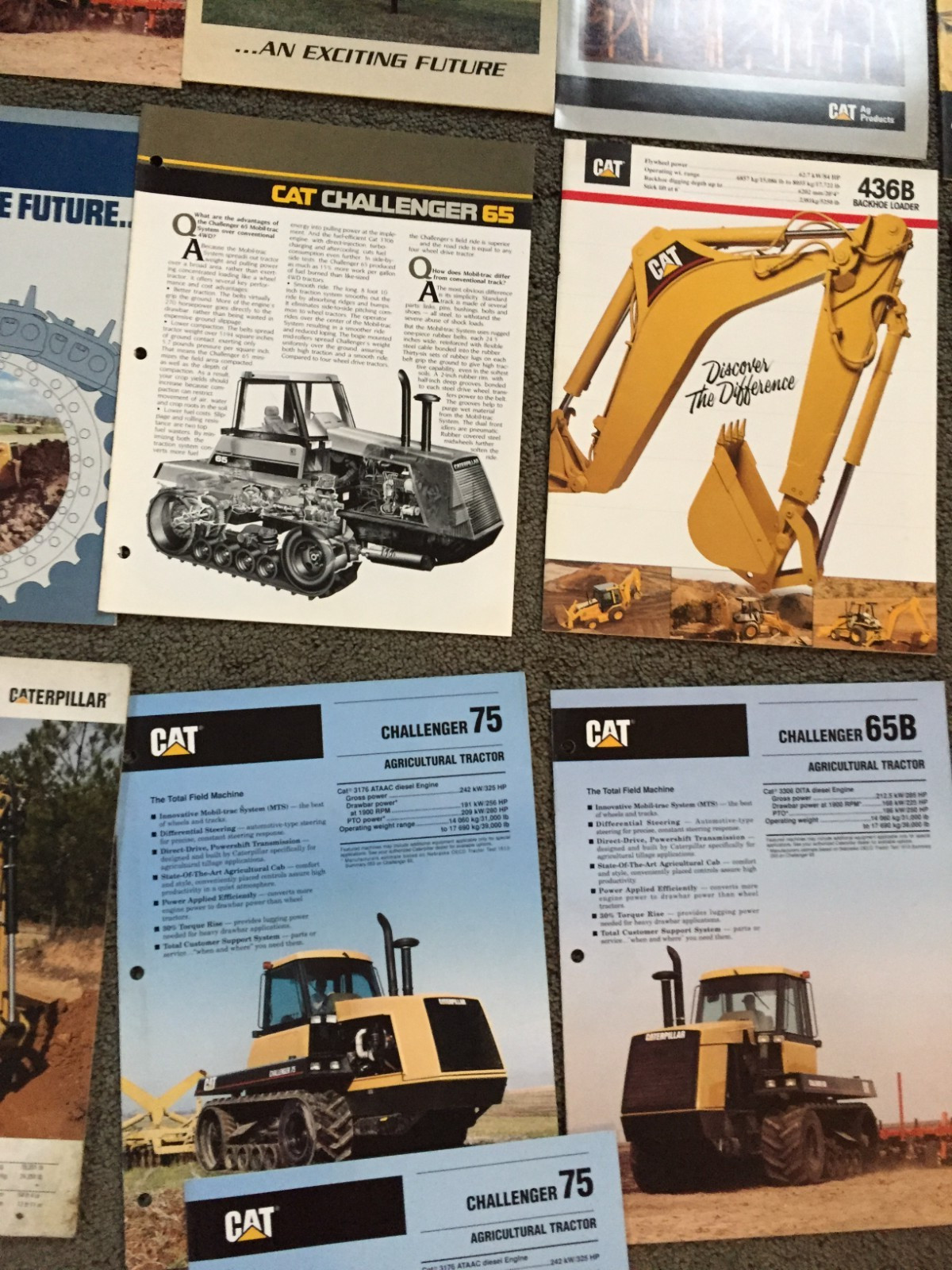 MASSIVE Lot of 43 Caterpillar CAT Industrial equipment brochures Literature
