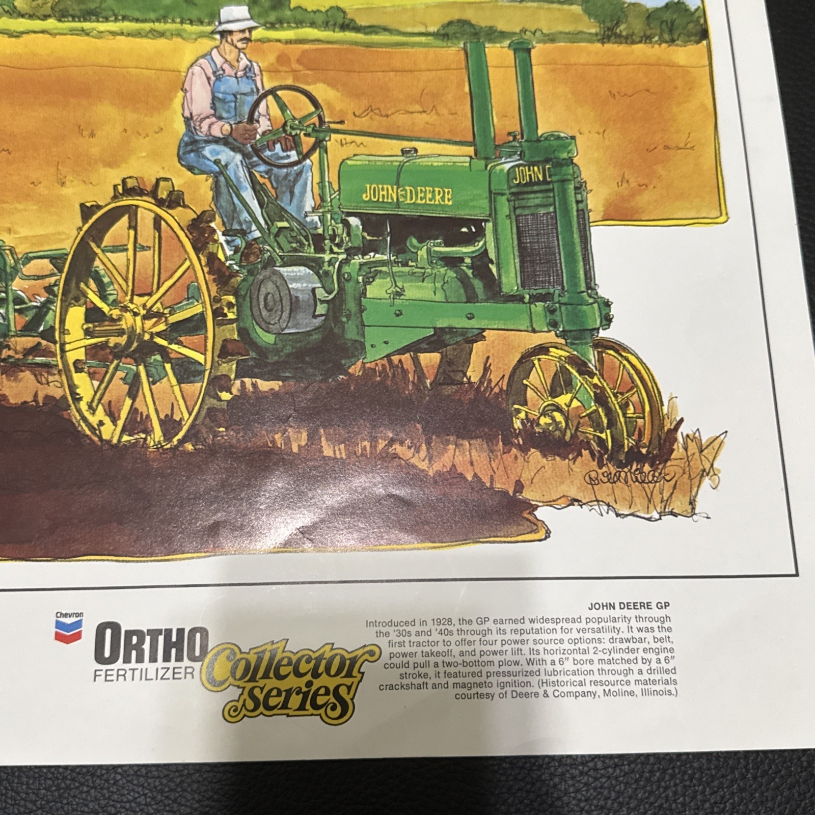 Vintage Ortho Fertilizer Collector Series International 8-16 Tractor John Deere