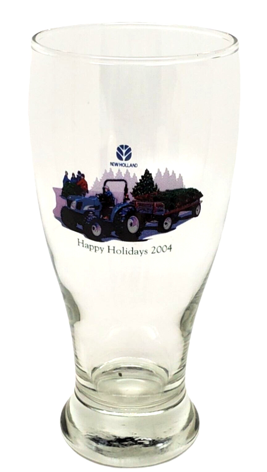 New Holland – Happy Holidays 2004 Pilsner Glass(es) Tractor with Christmas Trees