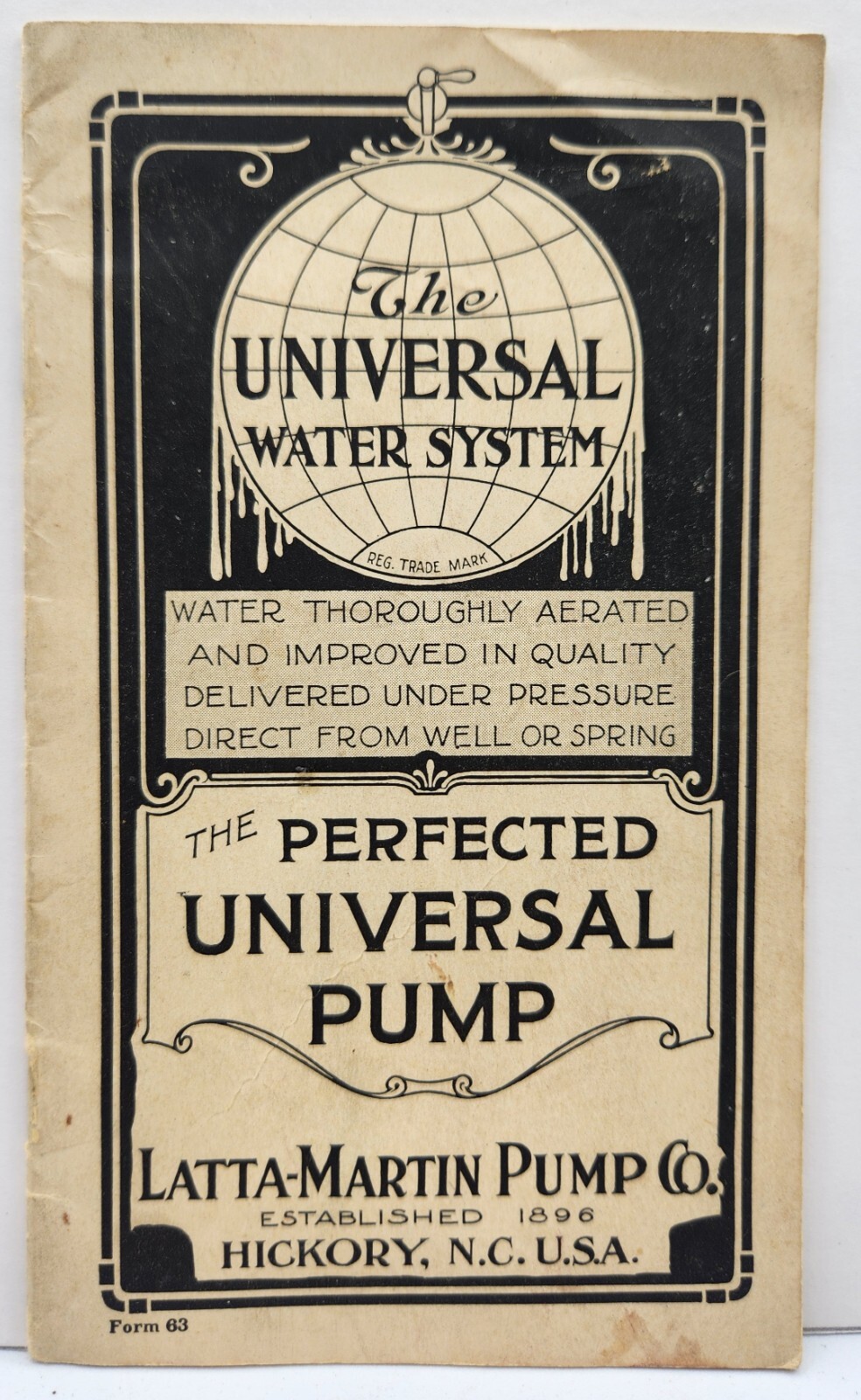 Universal Water System Pumps Brochure Latta-Martin Pump Co. Hickory, NC C7