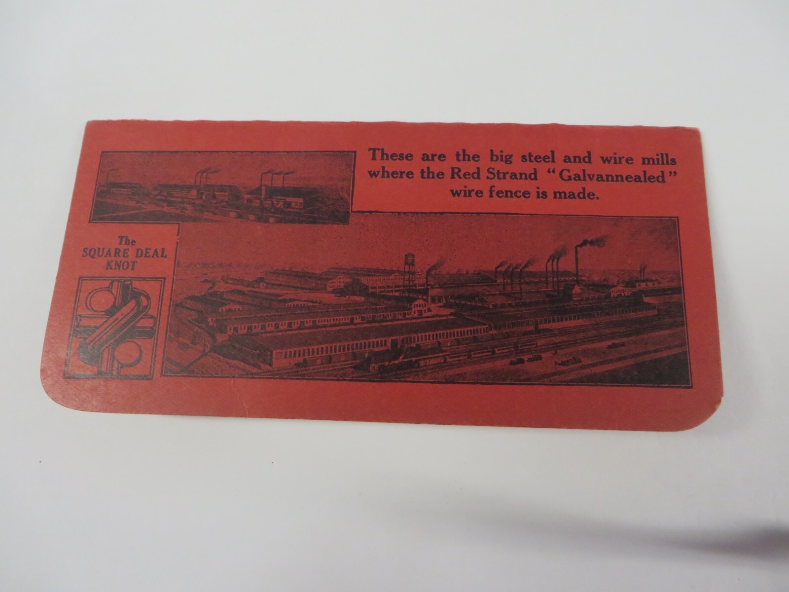 Vtg 1924 Red Strand Fence KEYSTONE STEEL & WIRE CO. Pocket Ledger Advertising