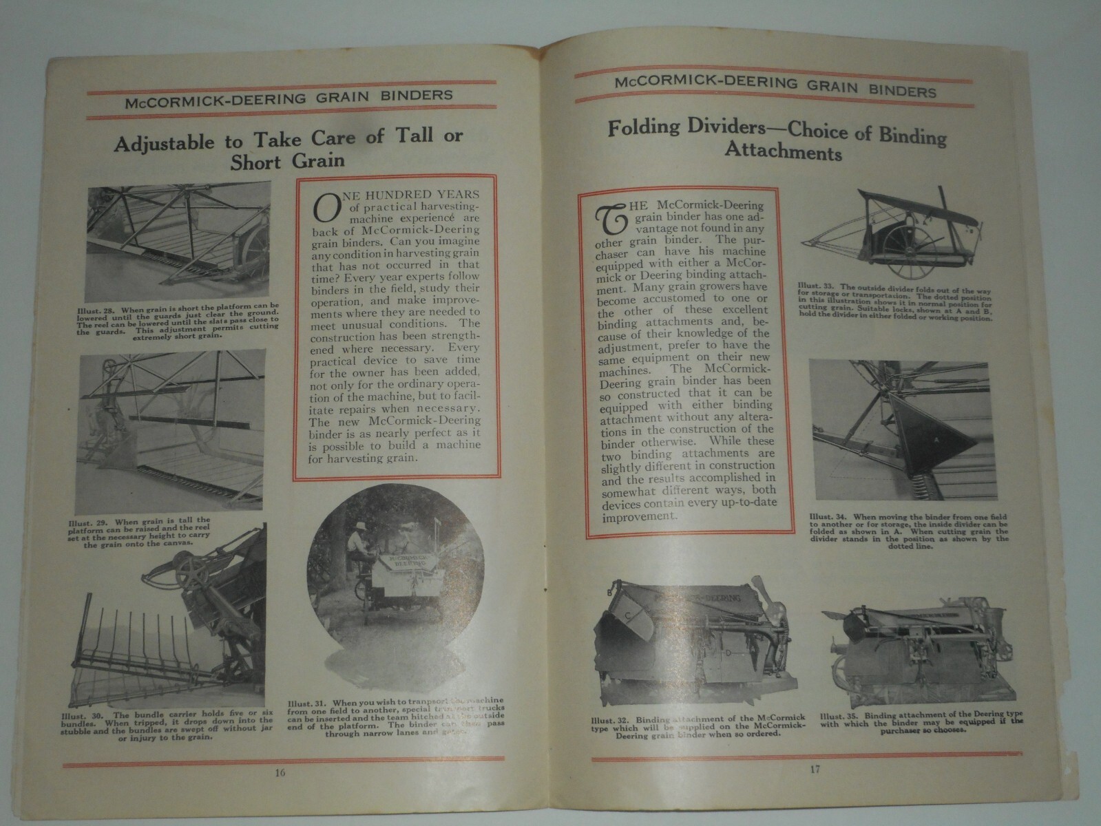 IH MCCORMIC DEERING REAPER CENTENNIAL 1831-1931 Grain Binders Sales Brochure