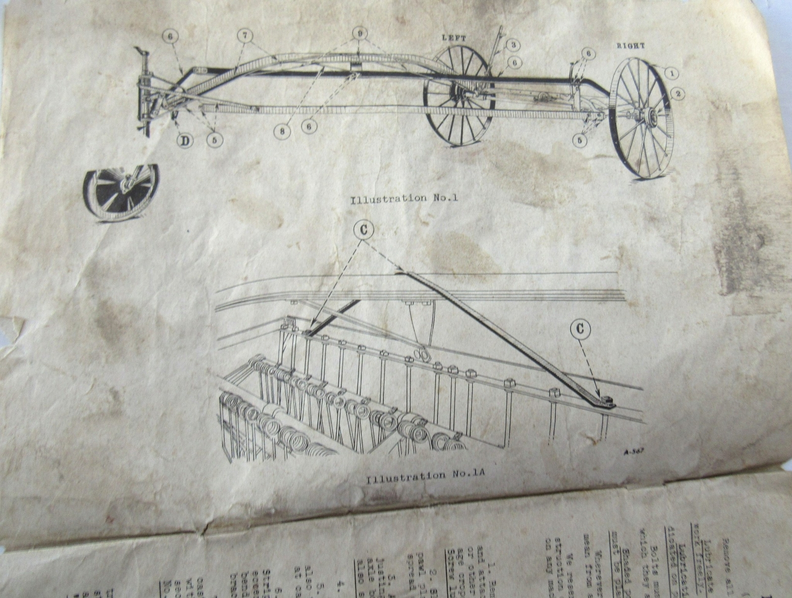 c1945 MCCORMICK-DEERING TRACTOR SIDE DELIVERY RAKE INSTRUCTION MANUAL ORIGINAL