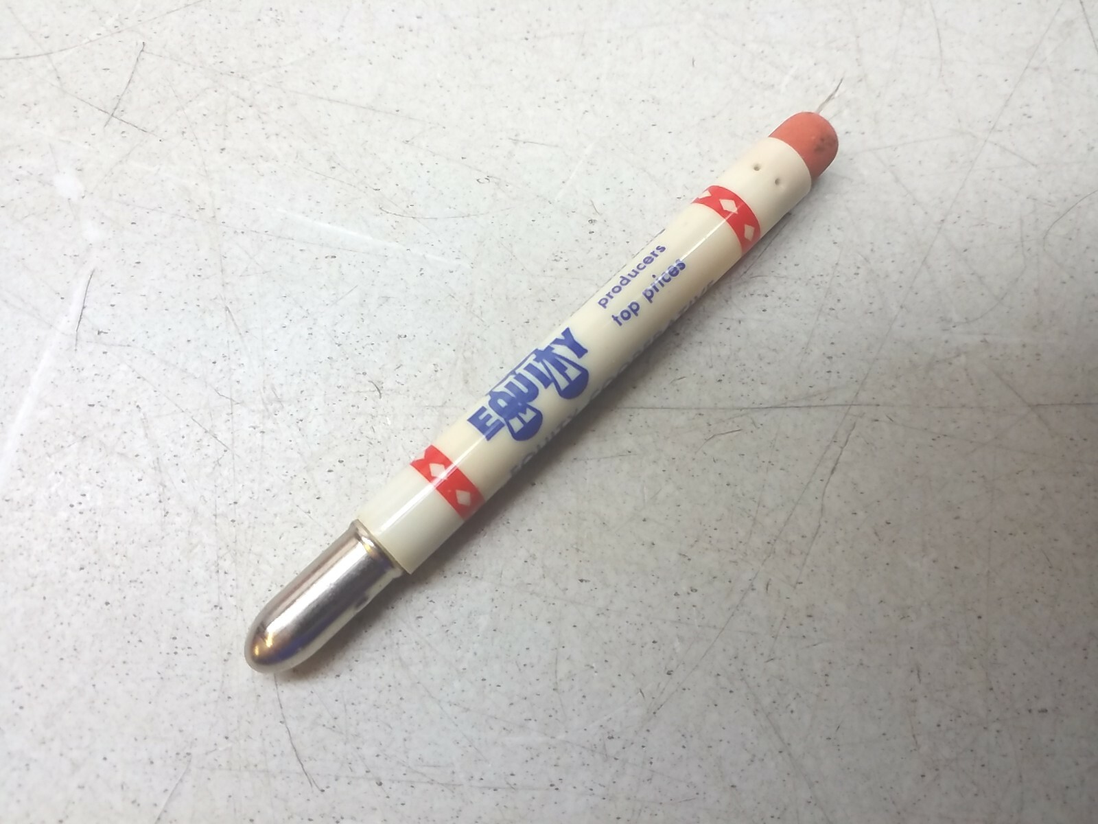 Equity Cooperative Livestock Sales Baraboo Wisconsin Vtg Ag Ad Bullet Pencil