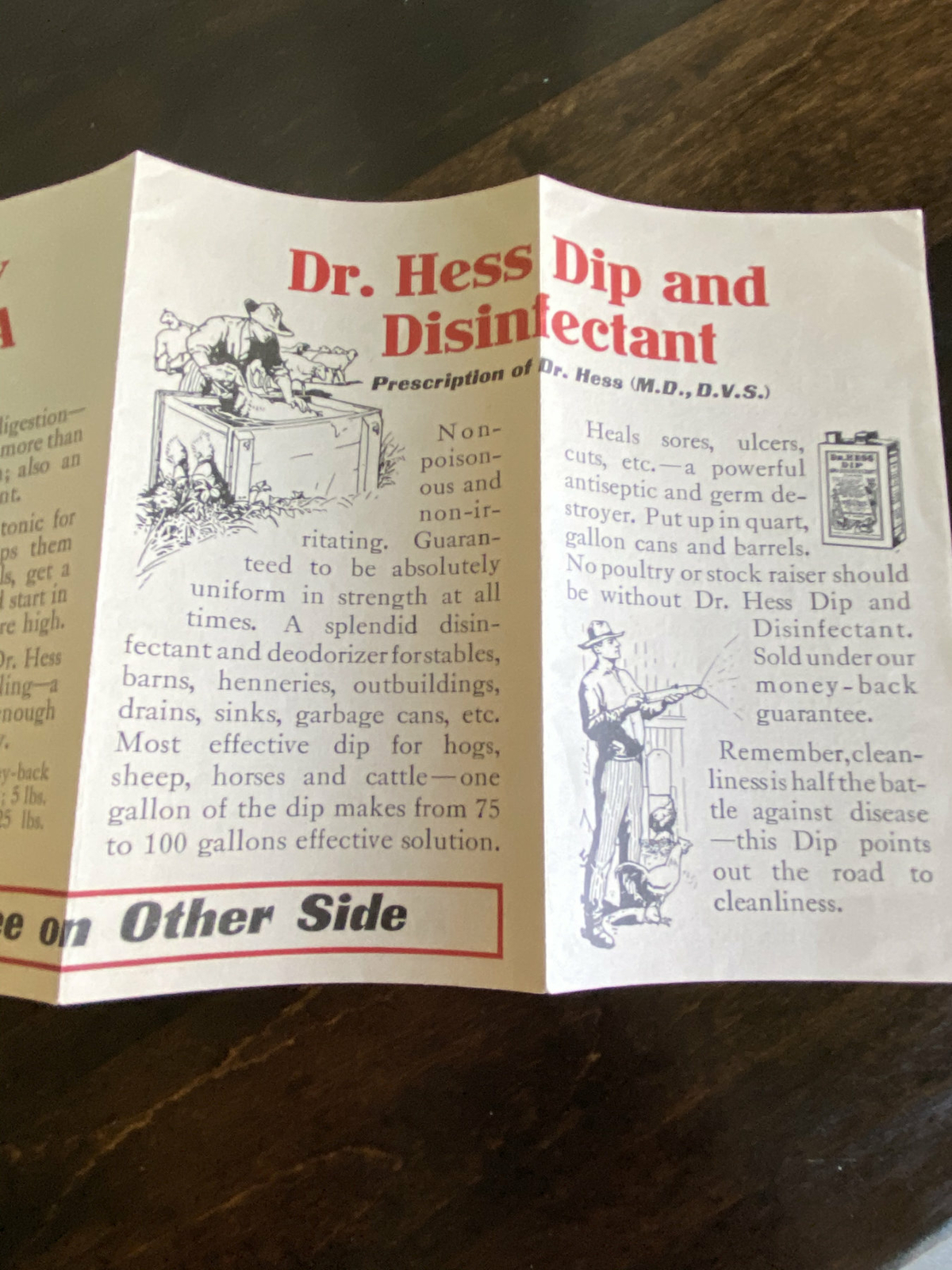Vintage Brochure Gilbert Hess & Clark Poultry Horse Cow Tonic Vet Animal
