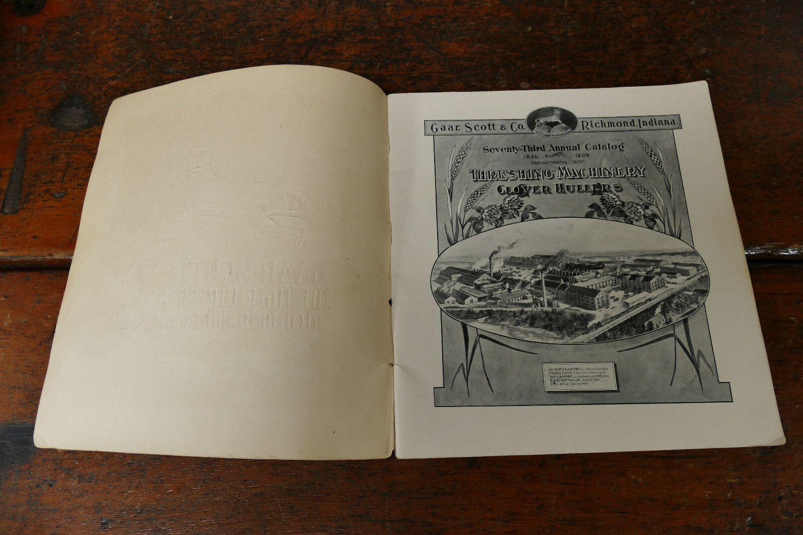 RARE Antique Original 1908 Gaar Scott & Co Tiger Threshing Line Tractor Catalog