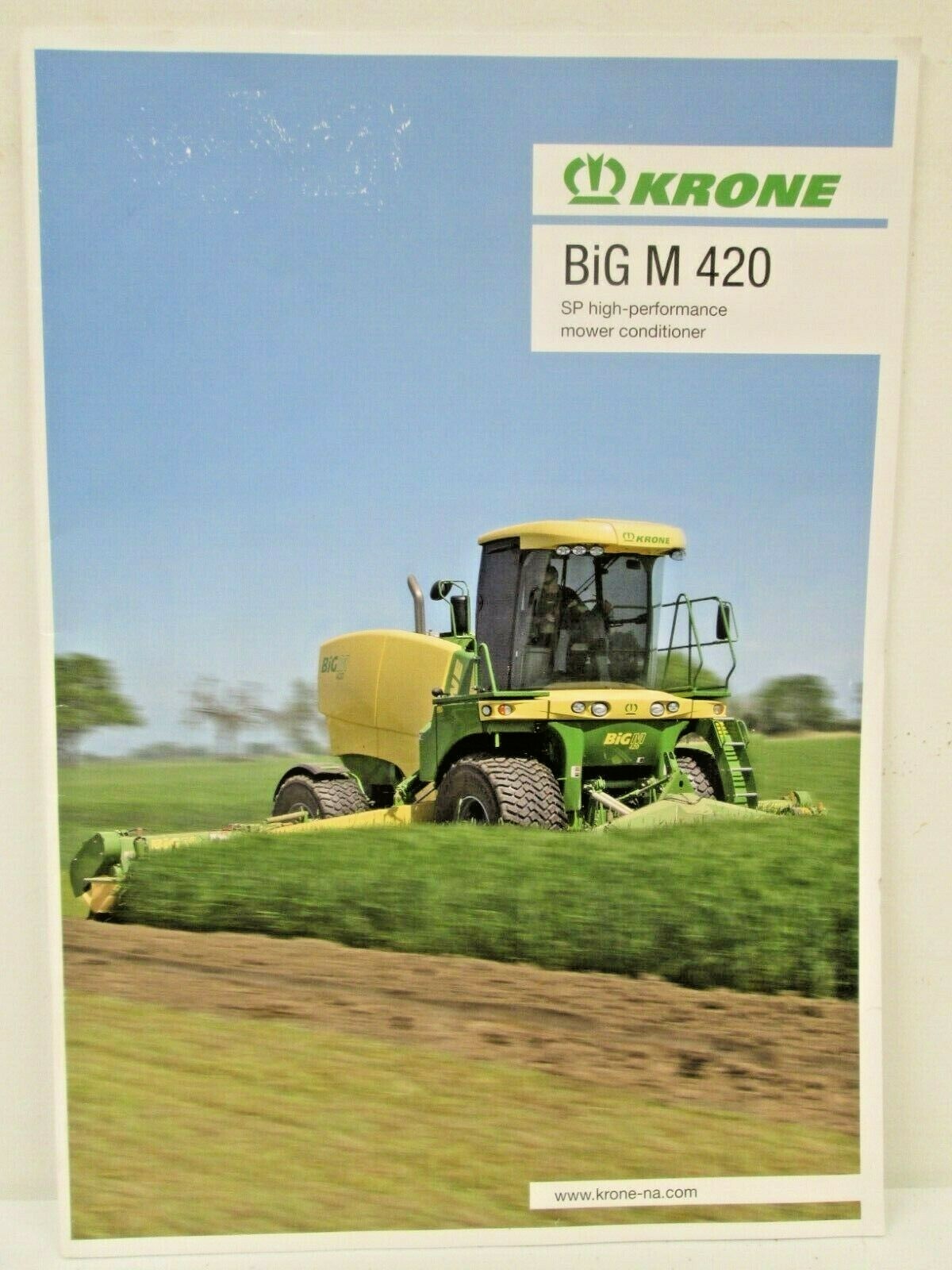 Krone Big M 420 Mower Conditioner Tractor Sales Brochure Agriculture 2013 Specs