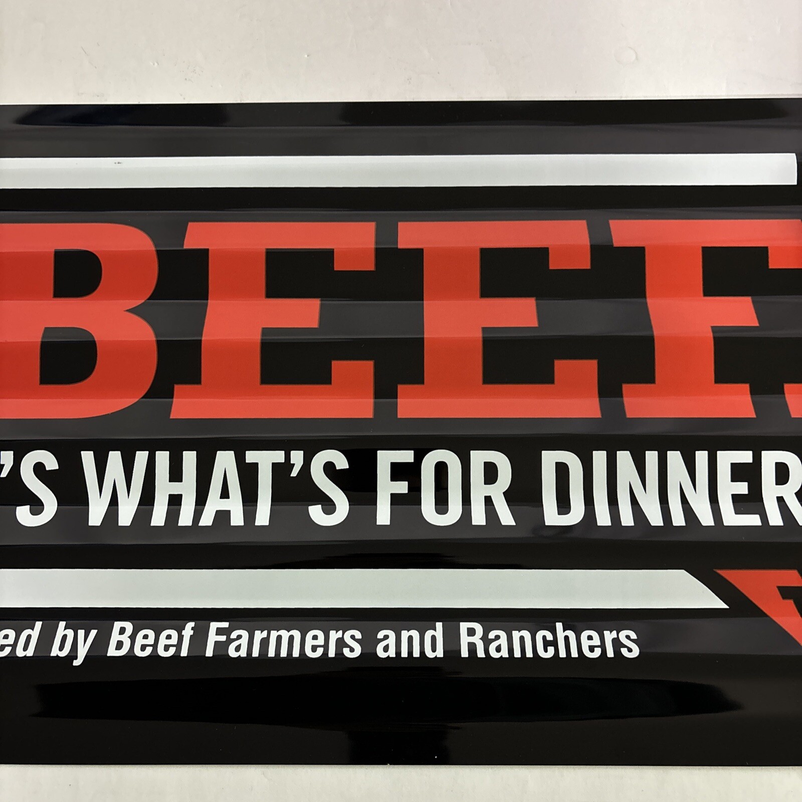 Beef It’s What’s For Dinner Tin Metal Sign 18&Prime;x12&Prime; Cattle Rancher Beef Farmers