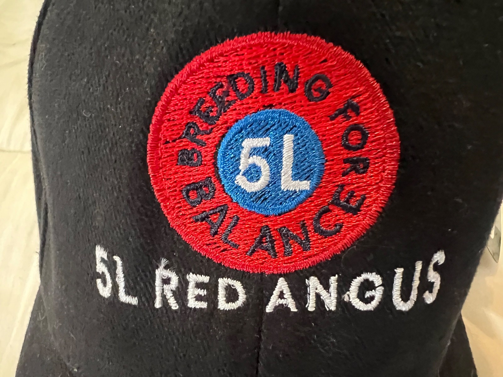 5L Red Angus Cattle Ranch Breeding Auctions SHERIDAN Montana Baseball Hat Cap