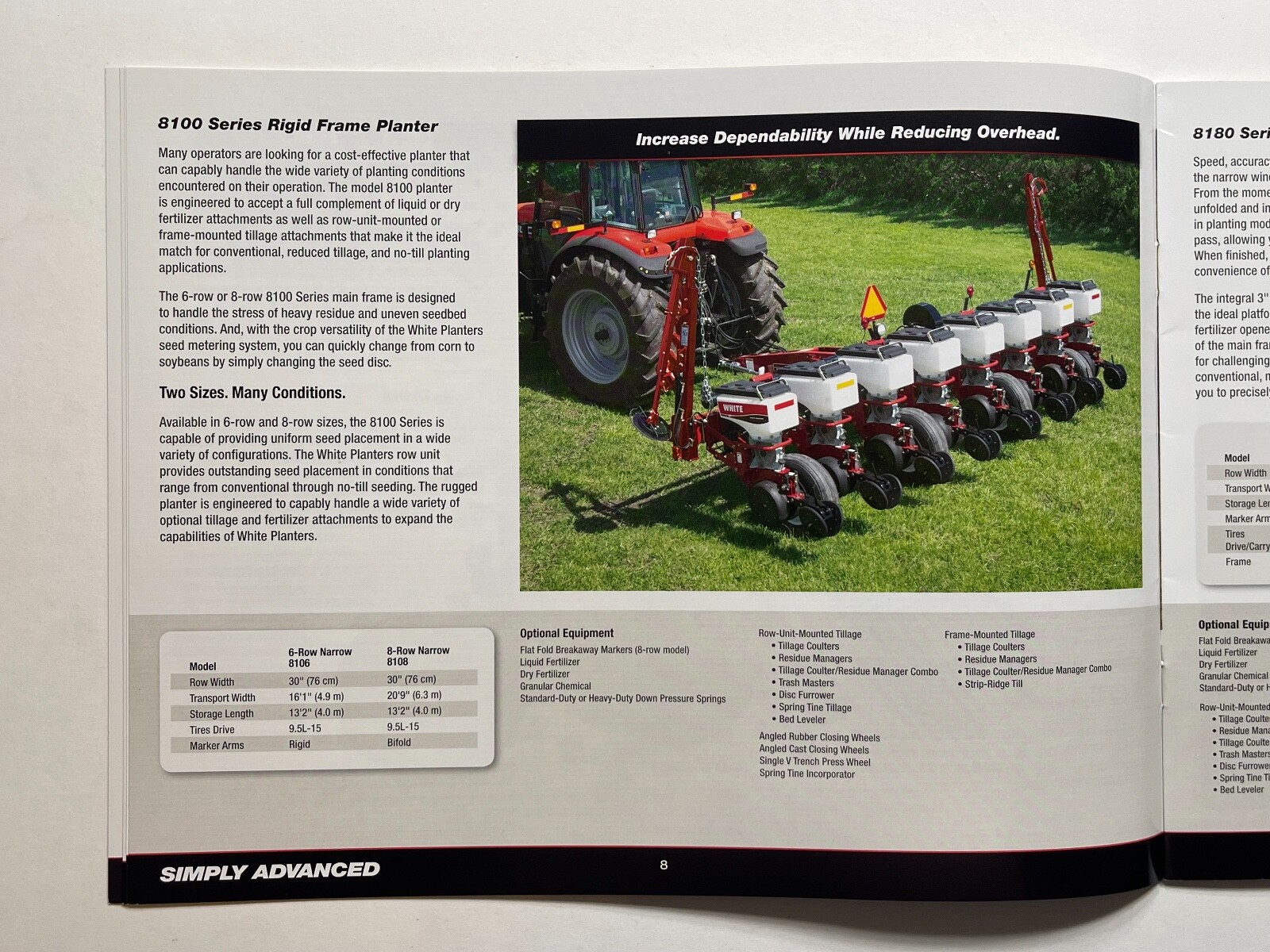 White – 8000 Series Planters Sales Brochure *2011* (Showroom Sales Booklet)