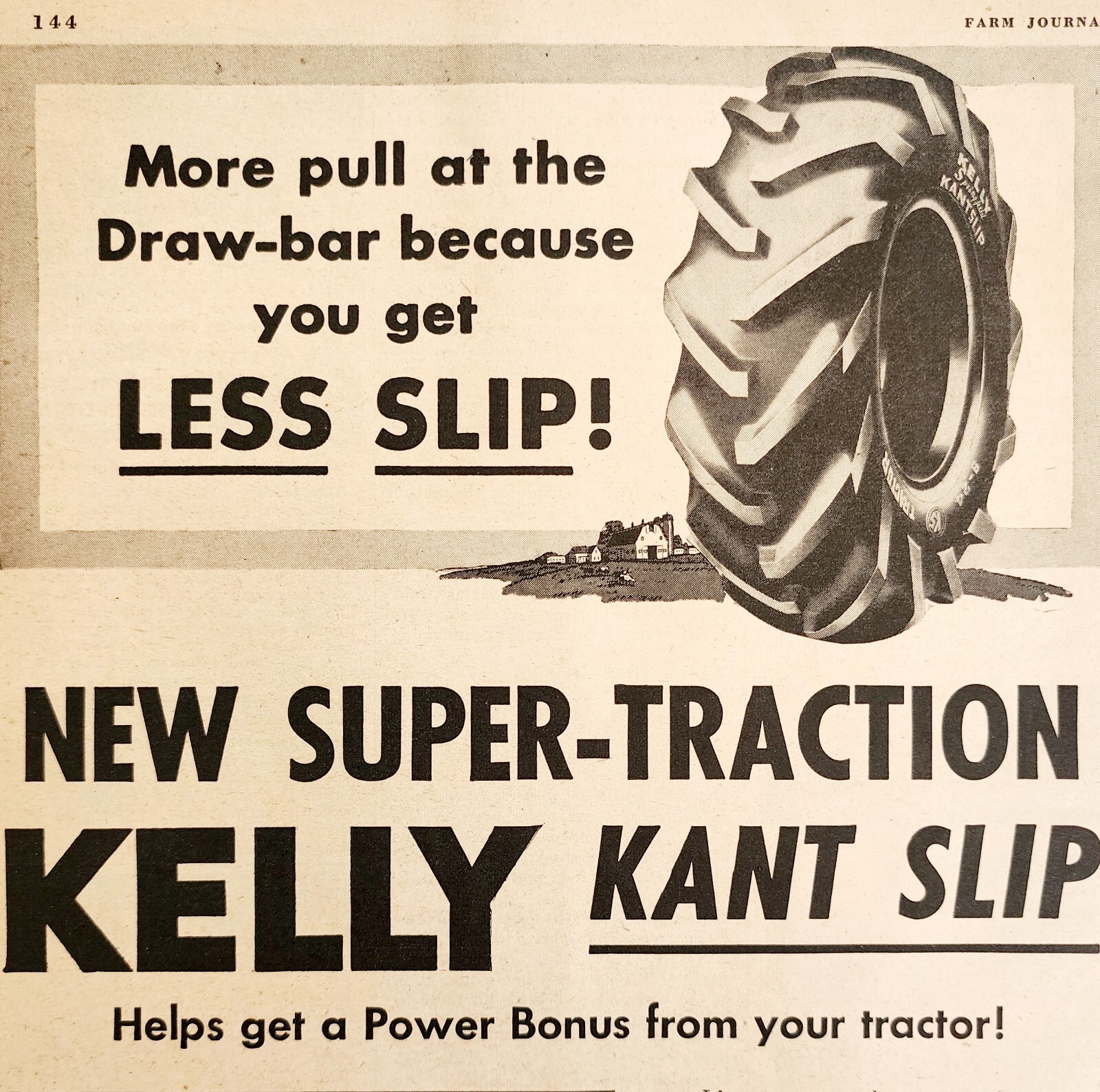 1947 Kelly Springfield Tractor Tires Advertisement Farming Agriculture DWNN16