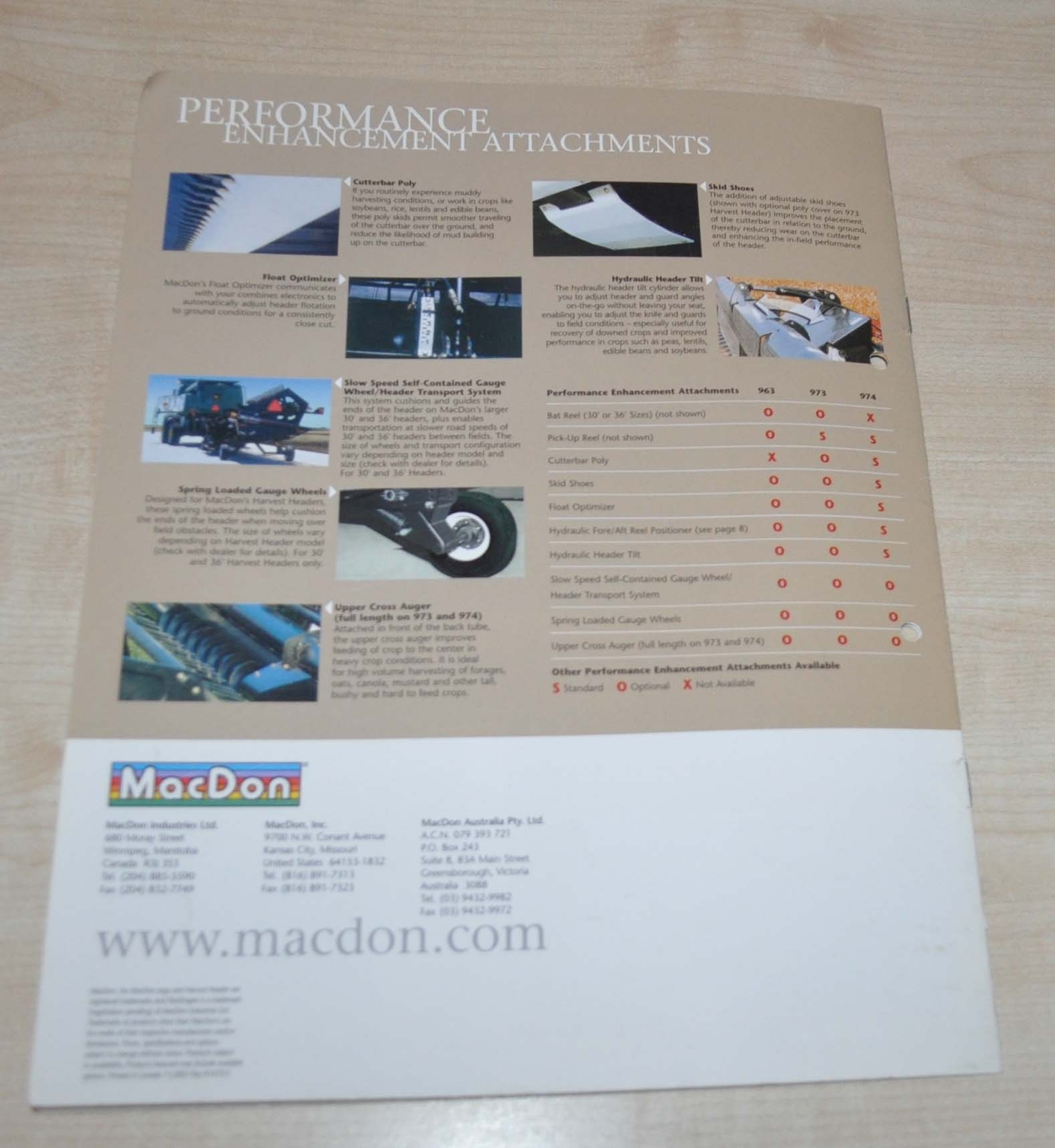 MacDon Draper Headers Combine Harvester Tractor Brochure Prospekt